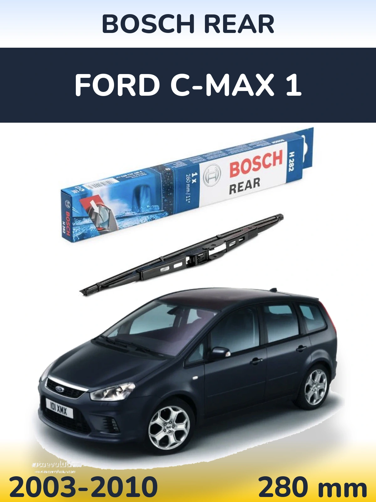 Задний дворник BOSCH Rear 280 мм для Ford C-MAX 1 2003-2010