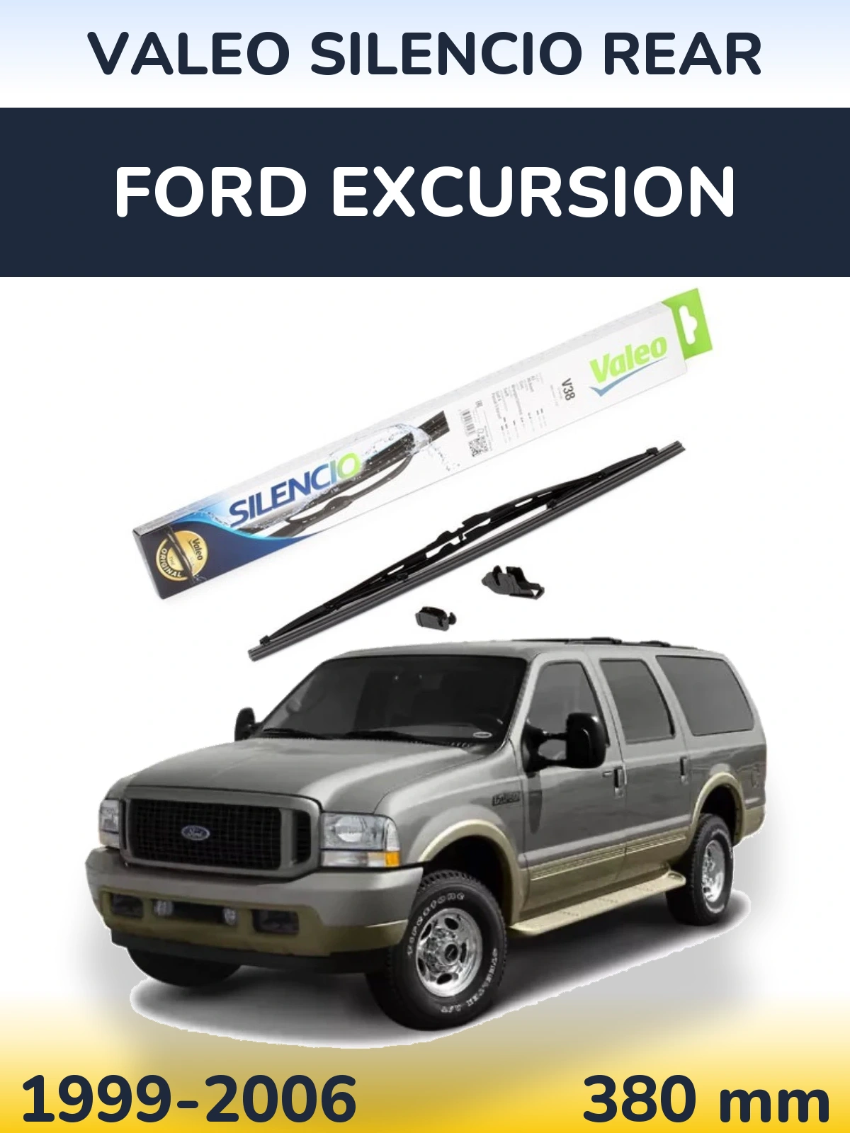Rear wiper blade Valeo Silencio Rear 380 mm for Ford Excursion 1999-2006