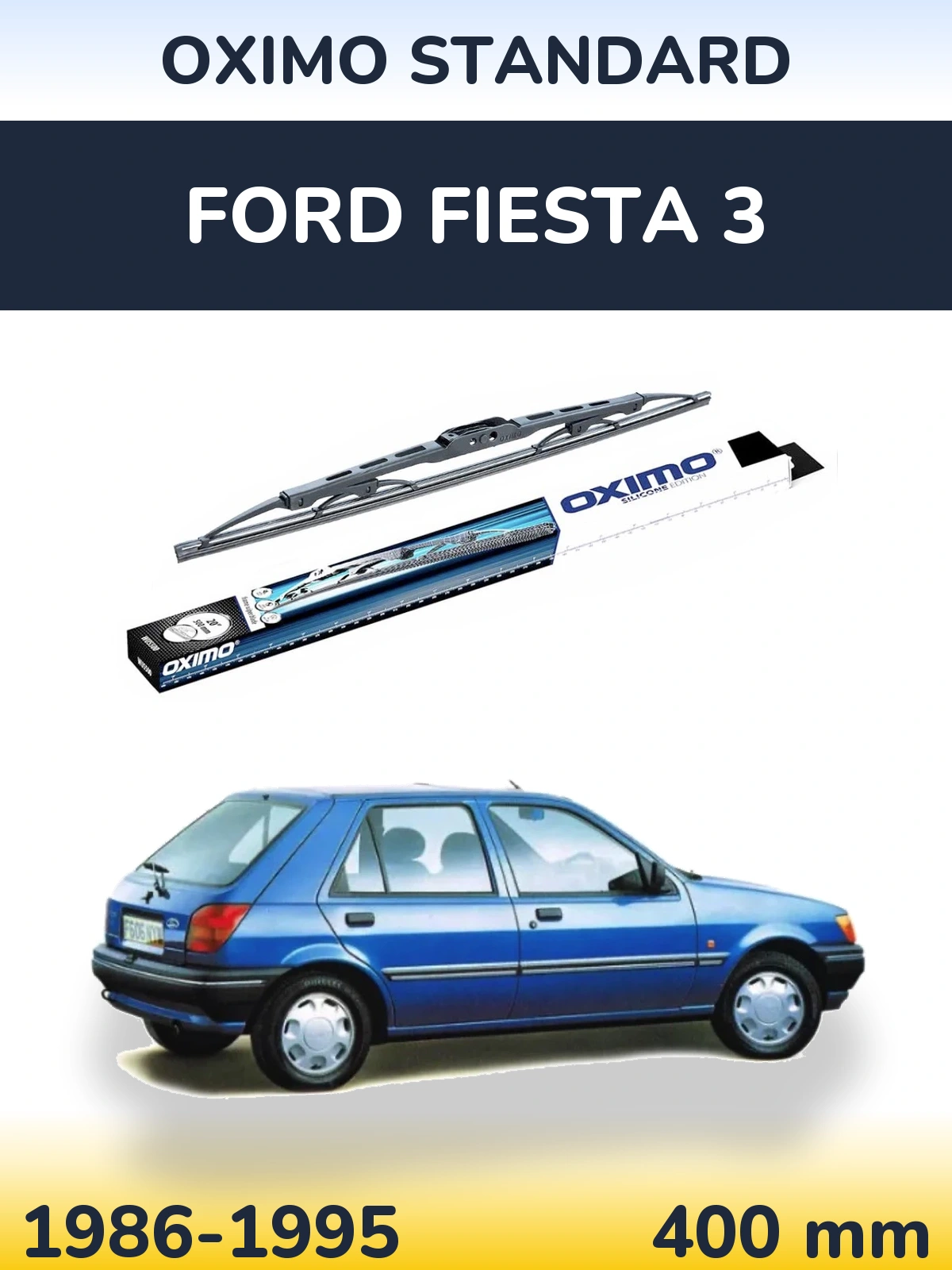 Rear wiper blade Oximo Standard 400 mm for Ford Fiesta 3 1986-1995