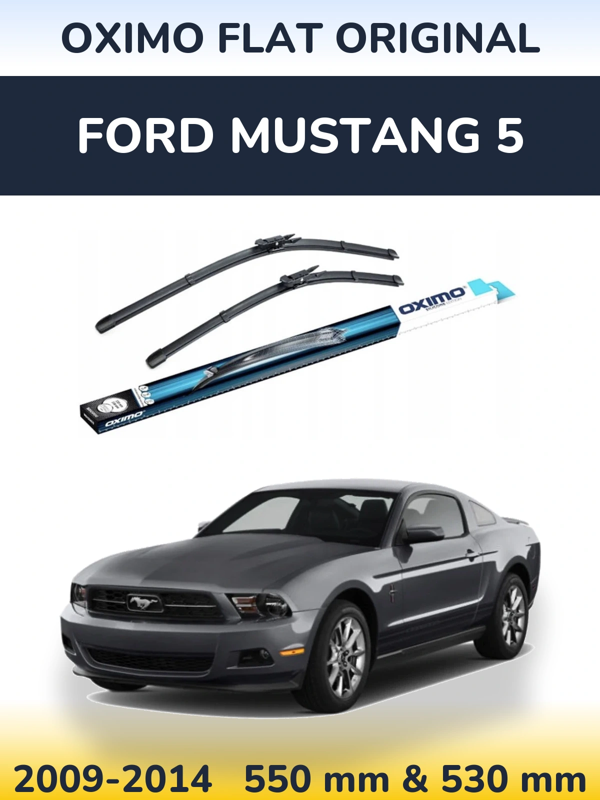 Комплект передних дворников Oximo Flat Original 550 & 530 мм для Ford Mustang 5 2009-2014