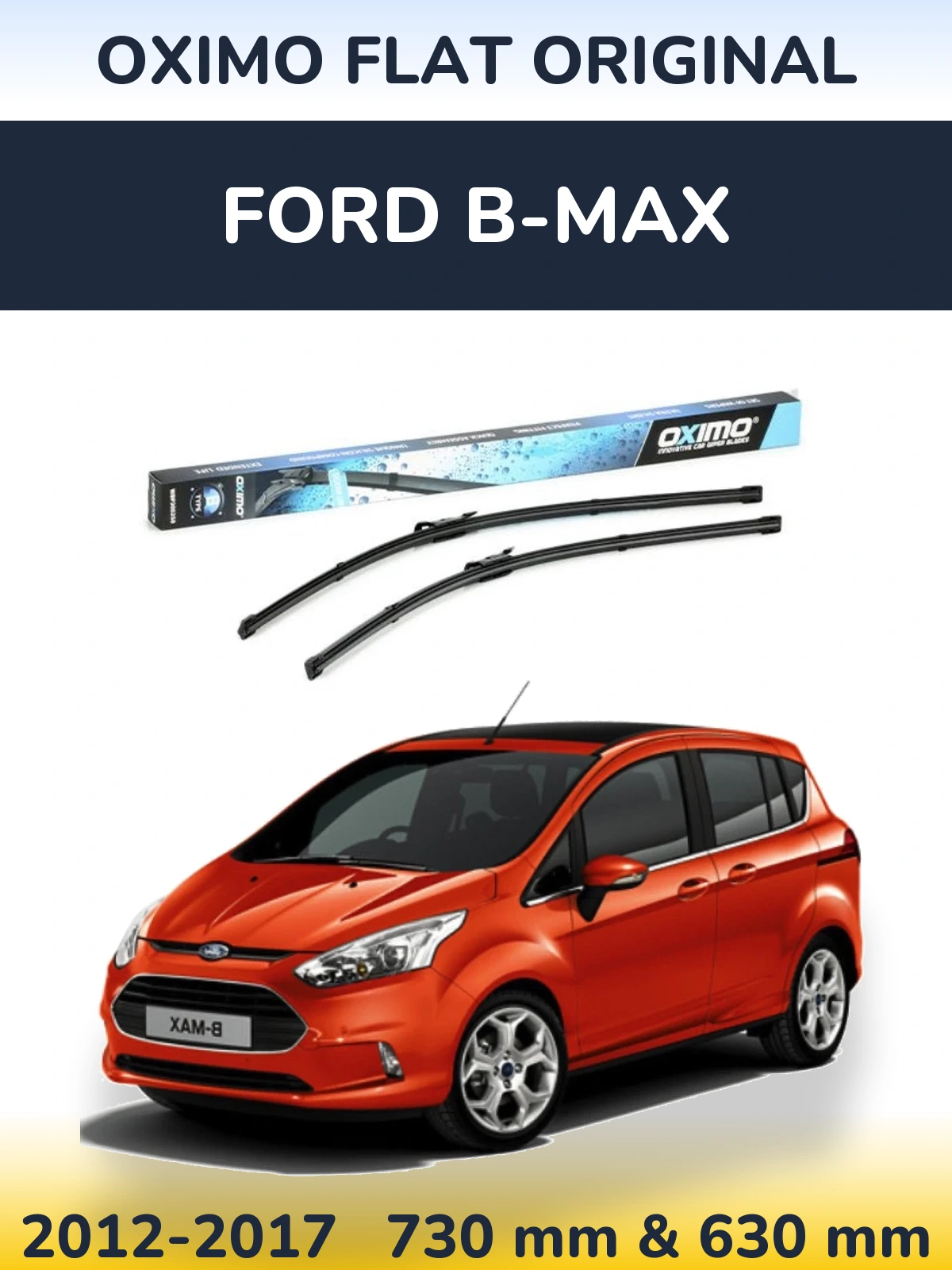 Комплект передних дворников Oximo Flat Original 700 & 650 мм для Ford B-Max 2012-2017