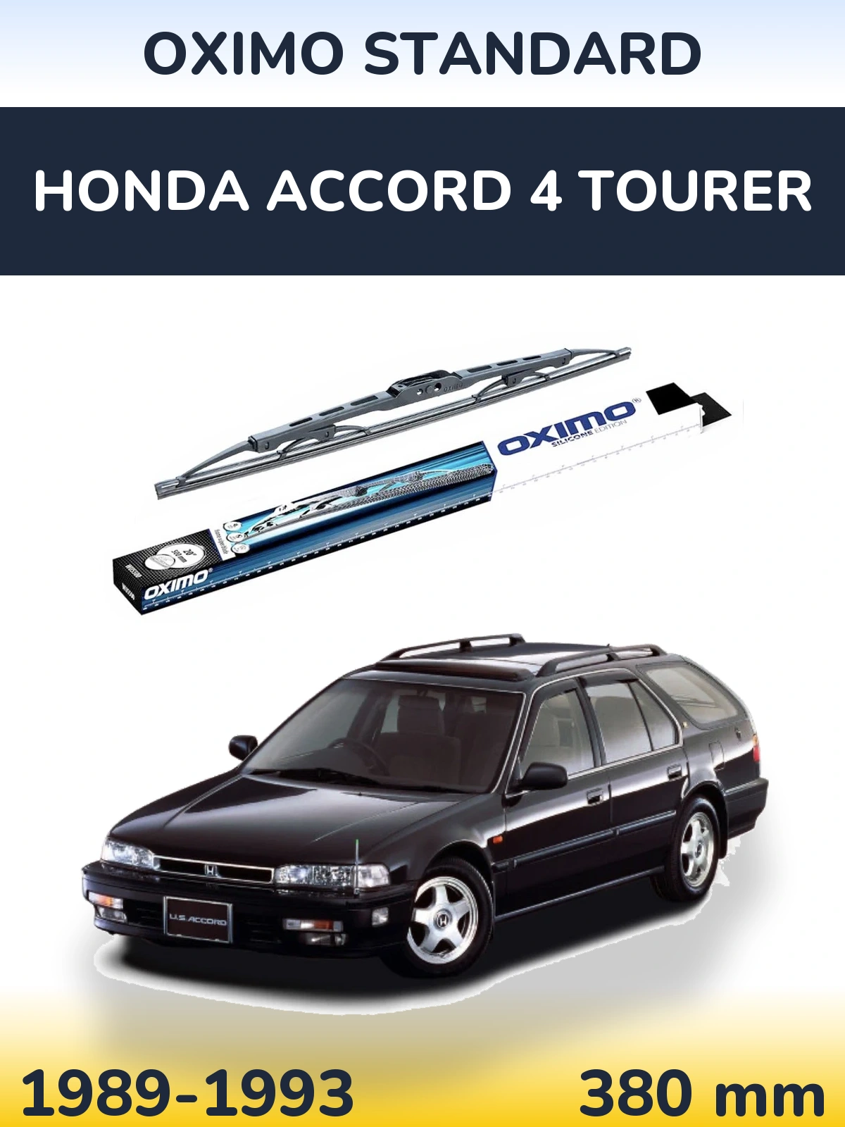 Rear wiper blade Oximo Standard 375 mm for Honda Accord 4 Tourer 1989-1993