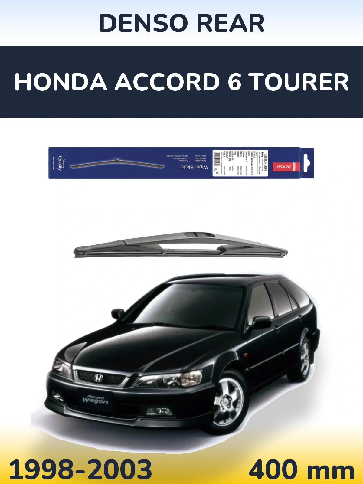 Rear wiper blade Denso Rear 400 mm for Honda Accord 6 Tourer 1998-2003
