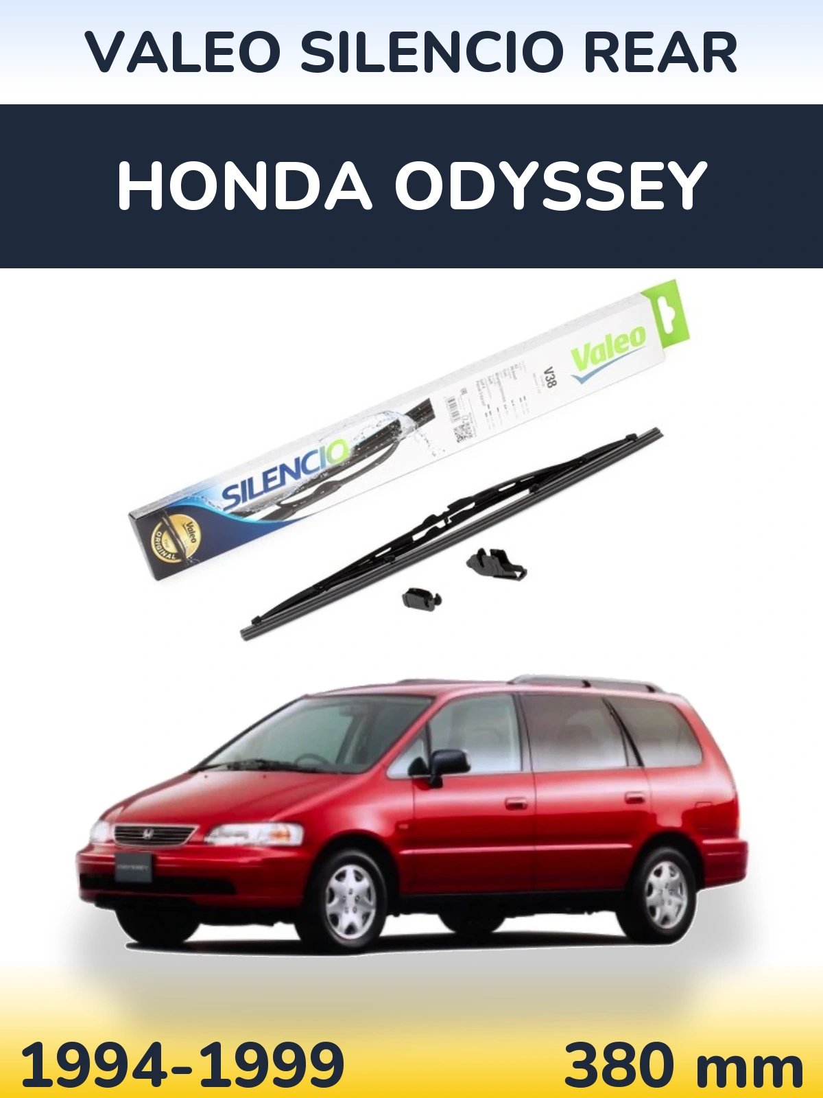 Rear wiper blade Valeo Silencio Rear 380 mm for Honda Odyssey 1994-1999