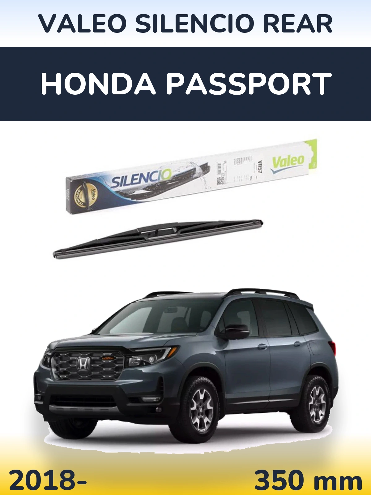 Rear wiper blade Valeo Silencio Rear 345 mm for Honda Passport 2018-2026
