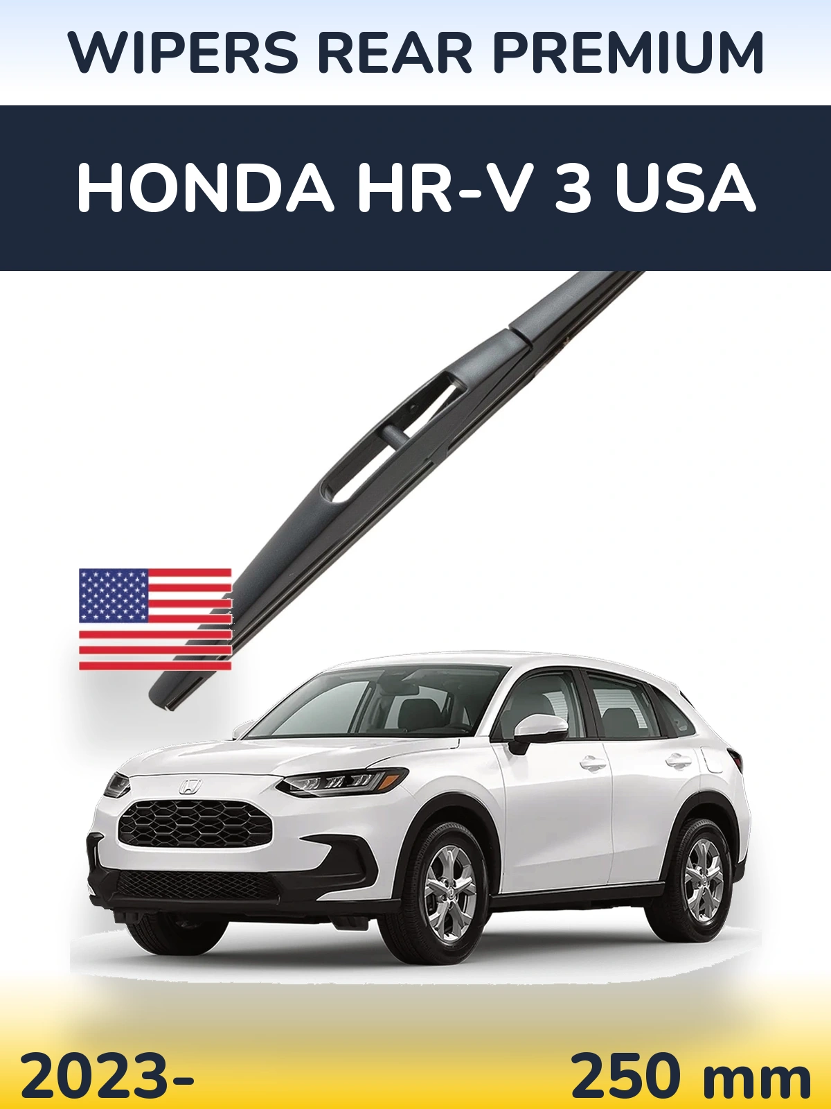 Rear wiper blade WIPERS REAR PREMIUM 250 mm for Honda HR-V 3 USA 2023-2026
