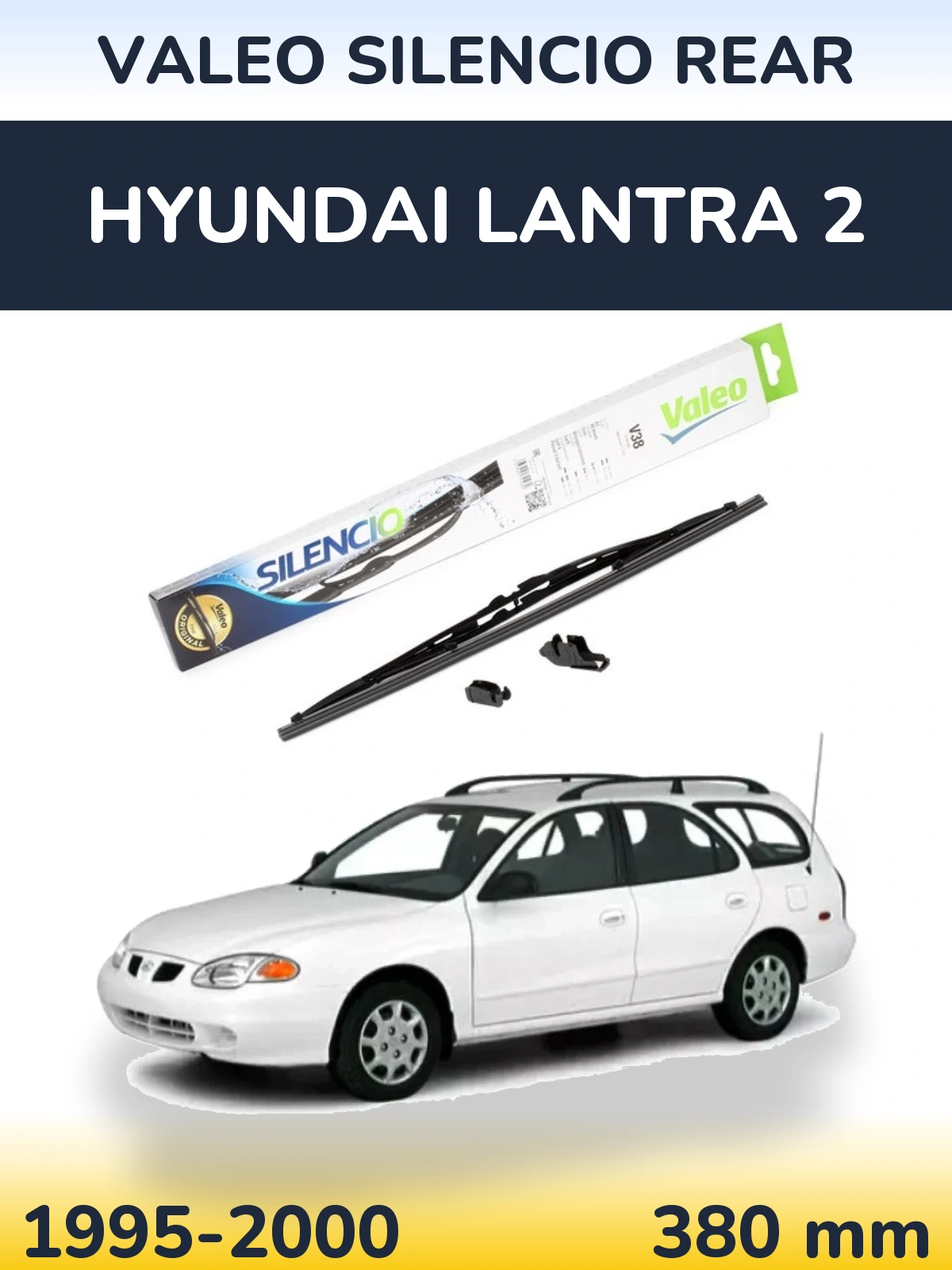 Задня щітка Valeo Silencio Rear 380 мм для Hyundai Lantra 2 1995-2000