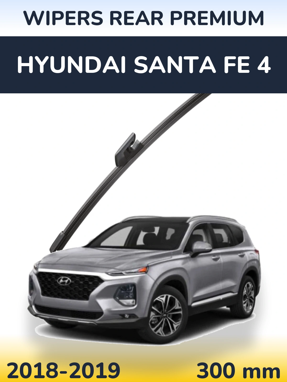 Rear wiper blade WIPERS REAR PREMIUM 300 mm for Hyundai Santa Fe 4 2018-2019