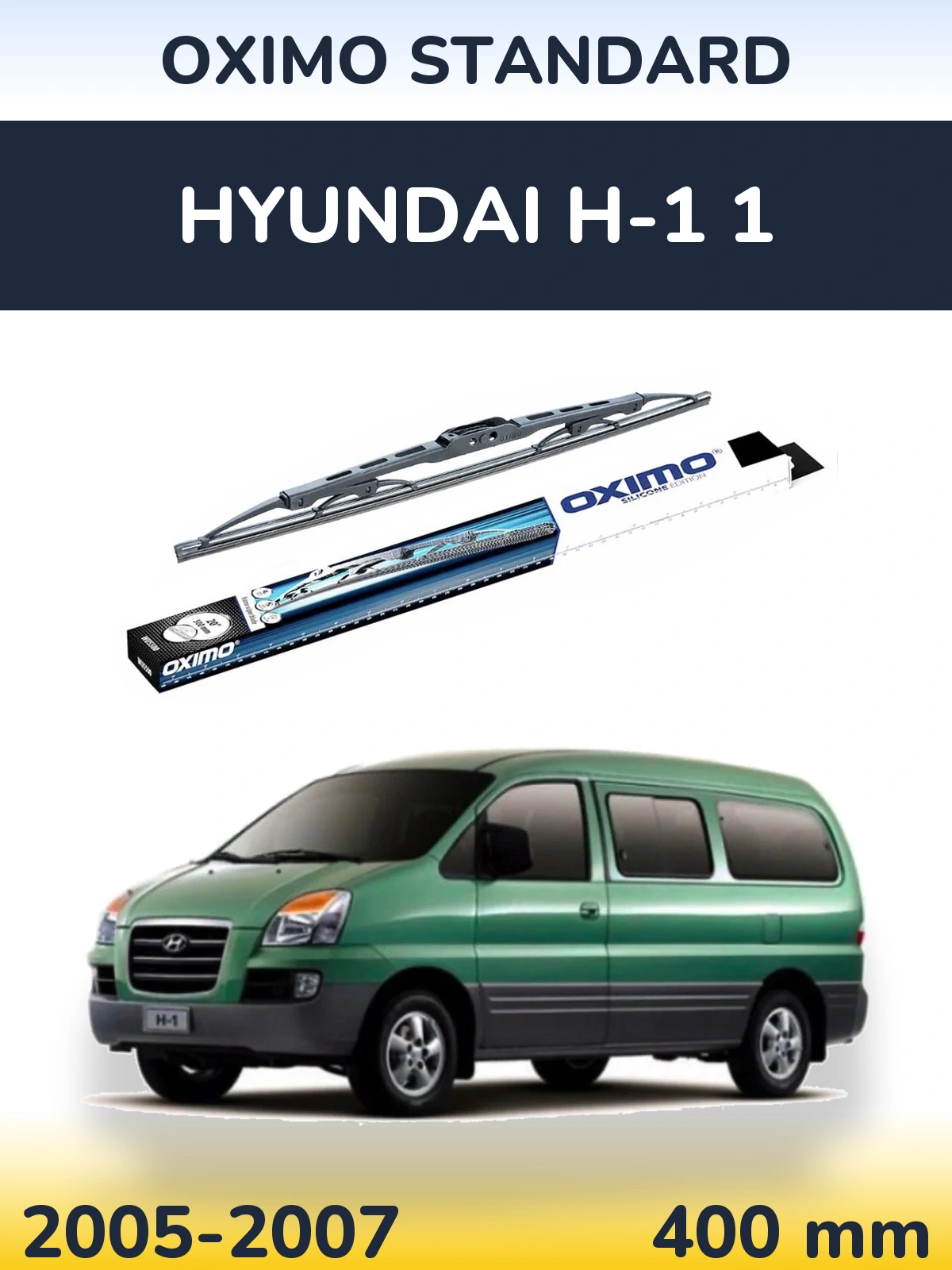 Rear wiper blade Oximo Standard 400 mm for Hyundai H-1 1 2005-2007