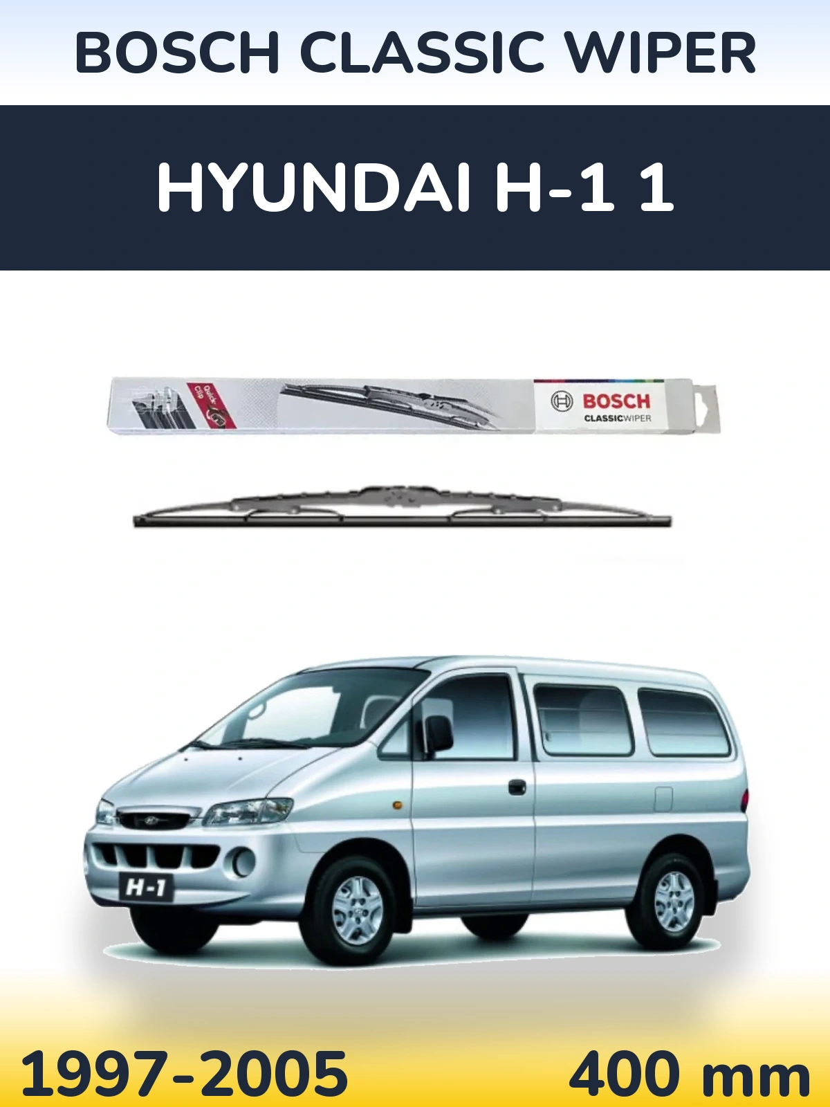 Задний дворник BOSCH Classic Wiper 400 мм для Hyundai H-1 1 1997-2005
