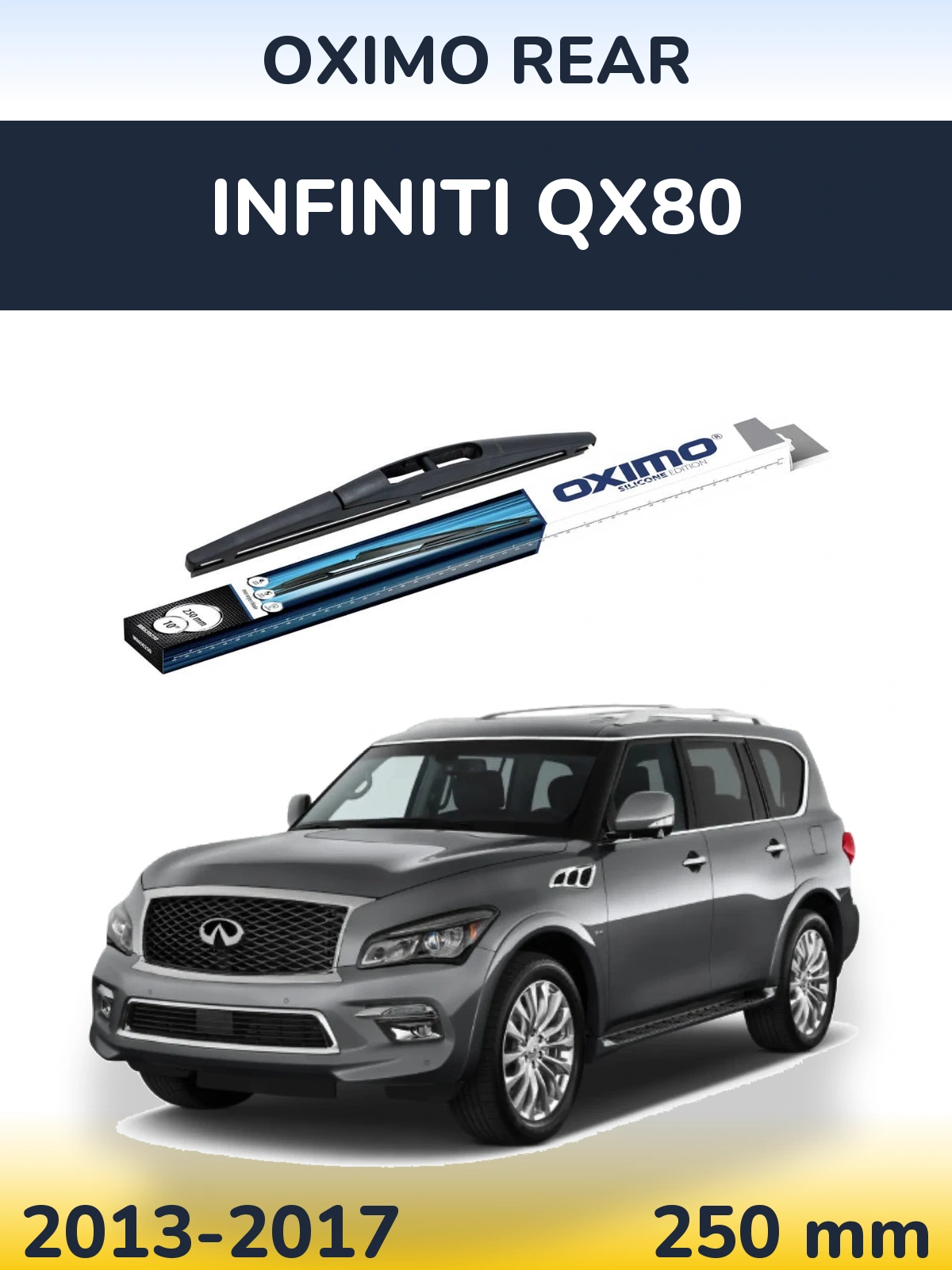 Rear wiper blade Oximo Rear 250 mm for Infiniti QX80 2013-2017