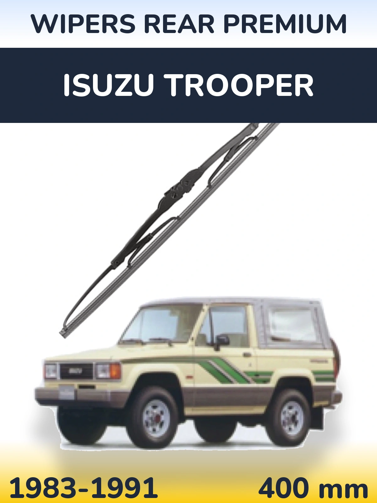 Rear wiper blade WIPERS REAR PREMIUM 400 mm for Isuzu Trooper 1983-1991