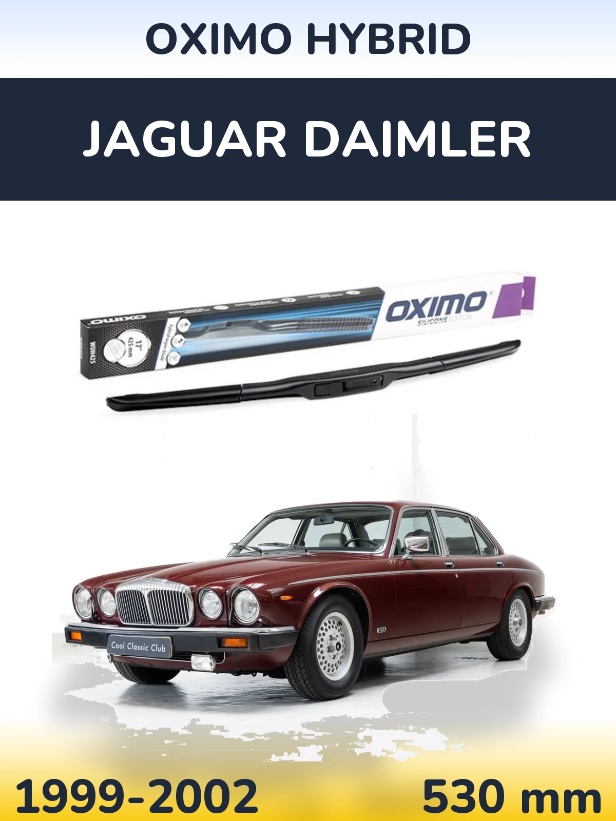 Front wiper blade Oximo Hybrid 530 mm for Jaguar Daimler 1999-2002