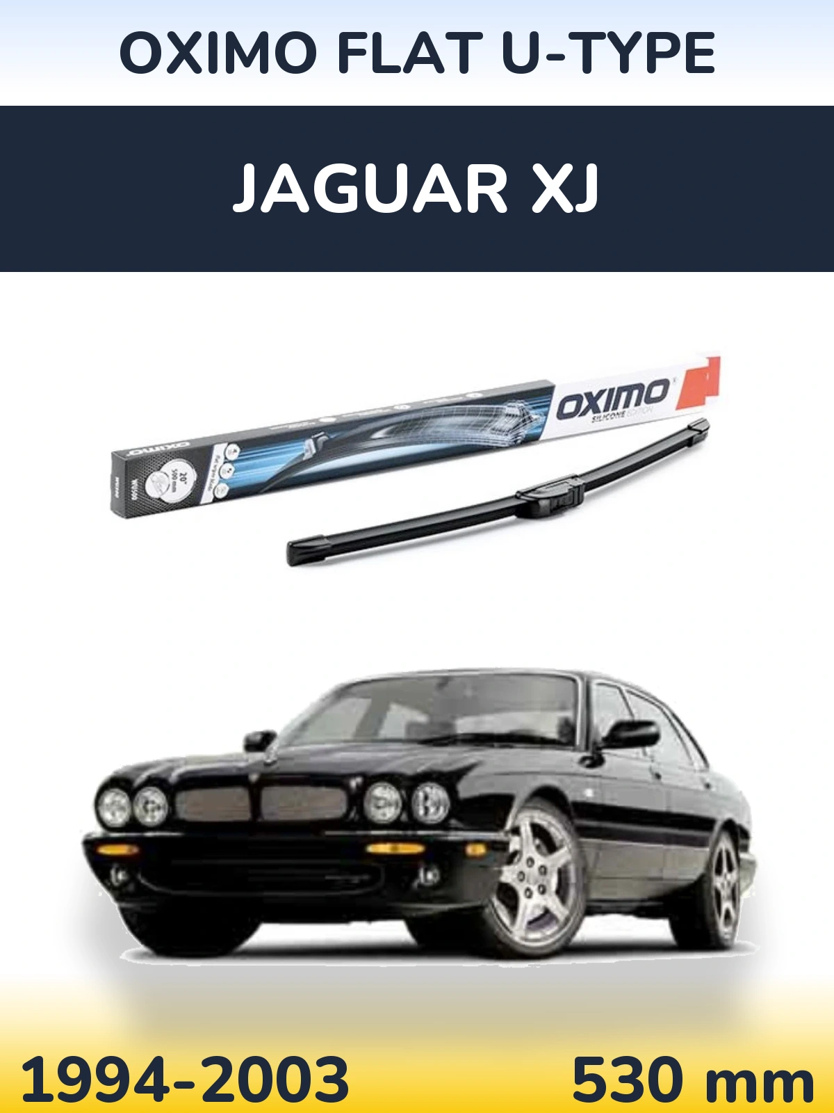 Front wiper blade Oximo Flat U-type 530 mm for Jaguar XJ 1994-2003