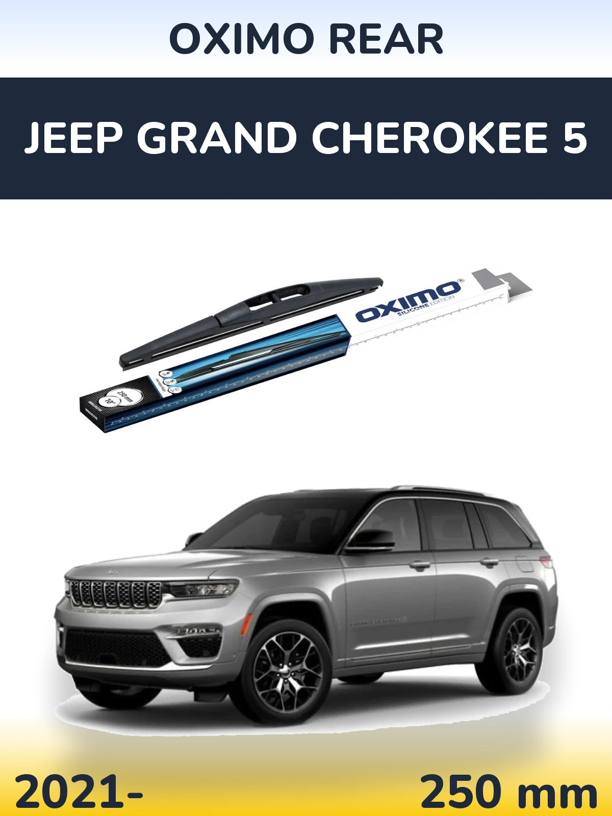 Rear wiper blade Oximo Rear 250 mm for Jeep Grand Cherokee 5 2021-2026