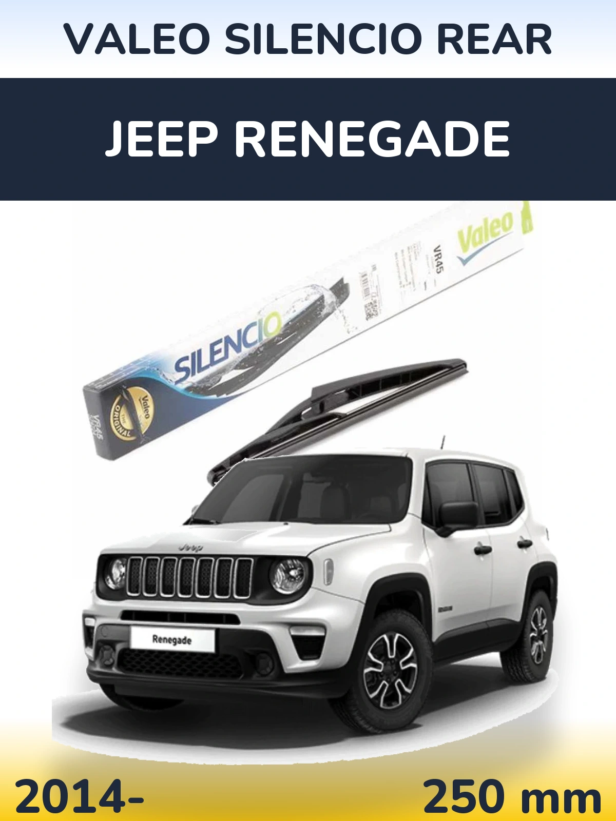 Задний дворник Valeo Silencio Rear 240 мм для Jeep Renegade 2014-2026