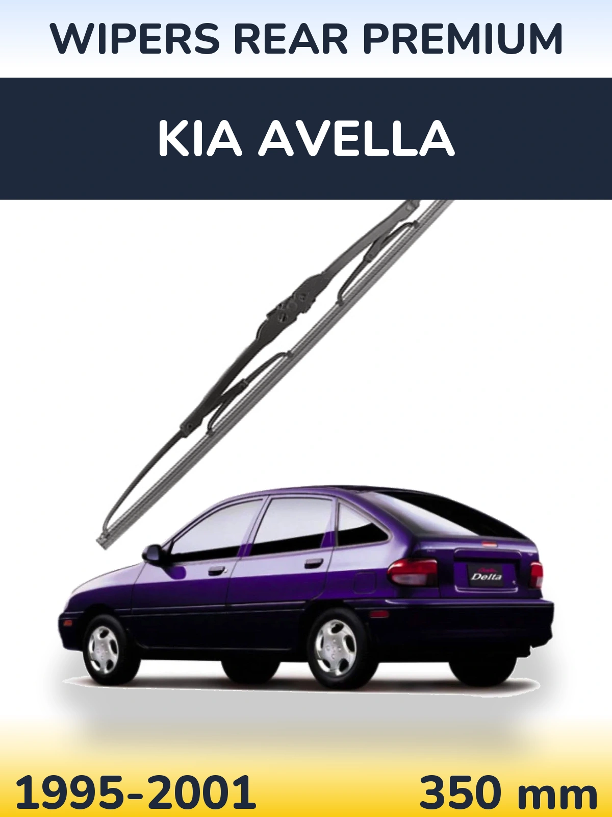 Rear wiper blade WIPERS REAR PREMIUM 350 mm for KIA Avella 1995-2001