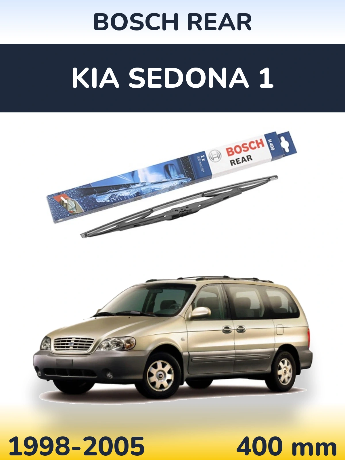 Задний дворник BOSCH Rear 400 мм для KIA Sedona 1 1998-2005