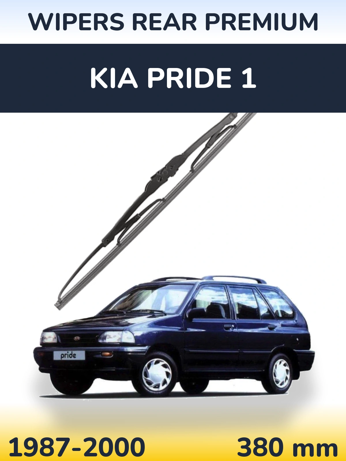 Задня щітка WIPERS REAR PREMIUM 380 мм для KIA Pride 1 1987-2000