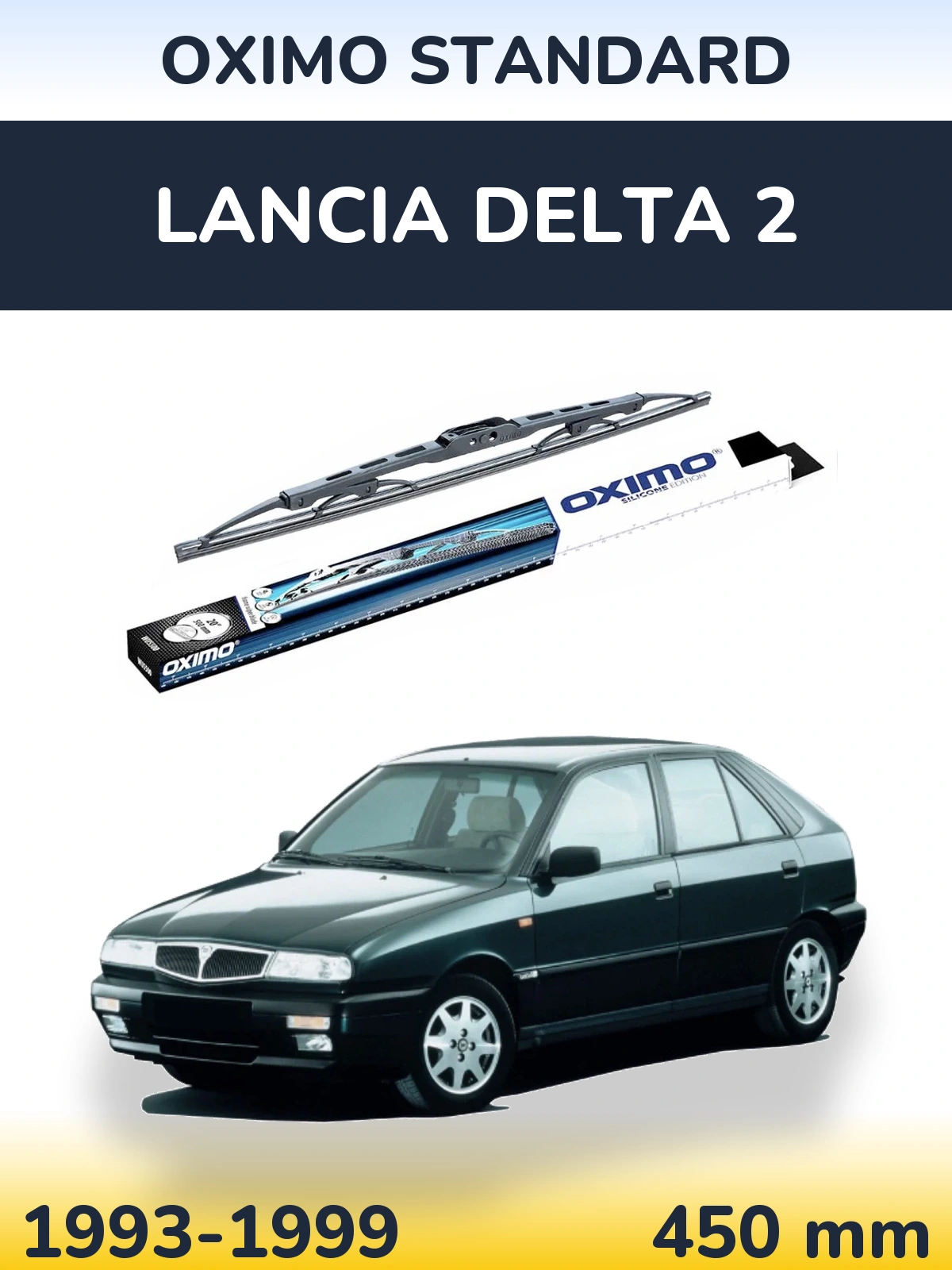 Rear wiper blade Oximo Standard 450 mm for Lancia Delta 2 1993-1999