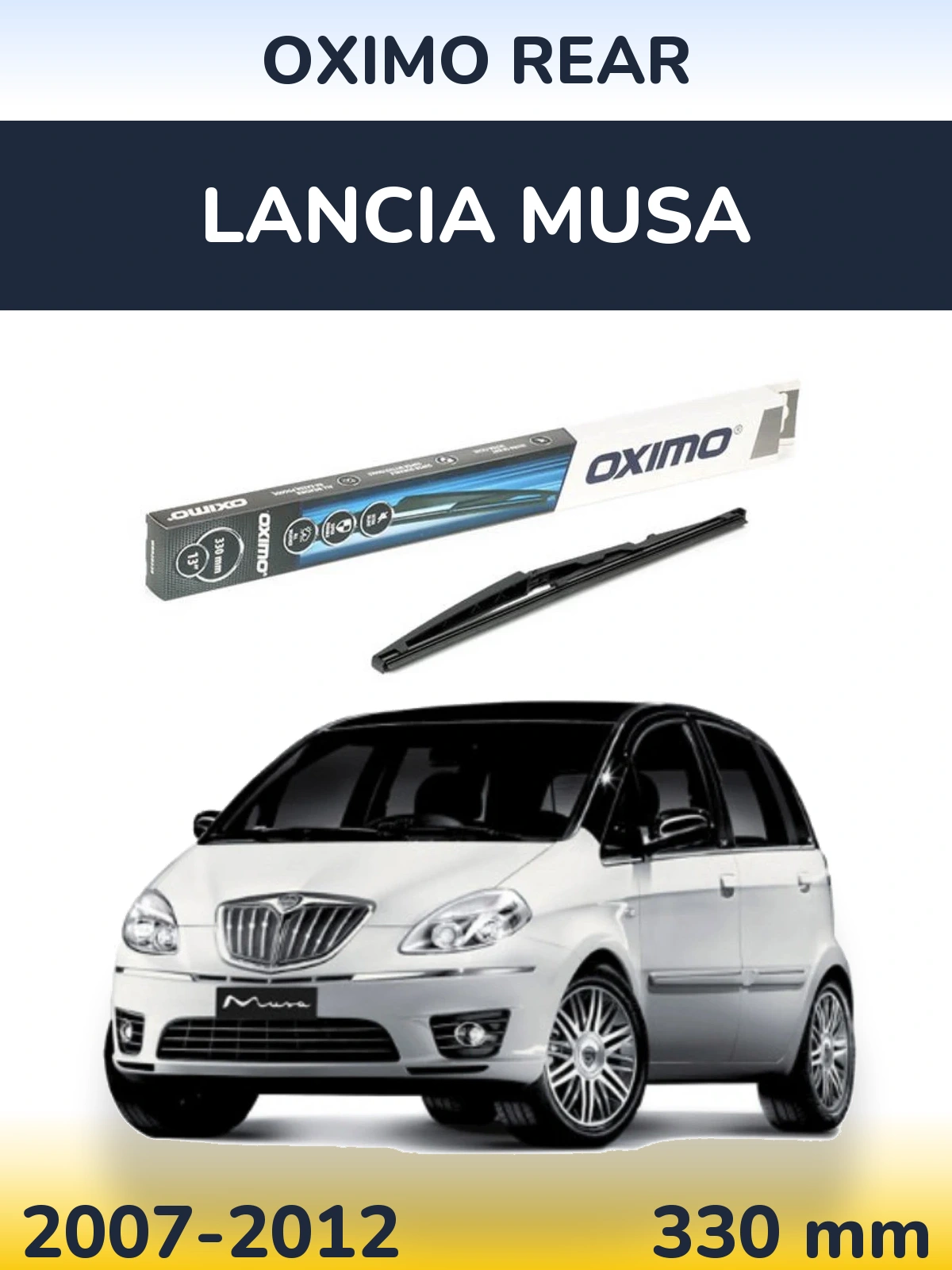 Rear wiper blade Oximo Rear 330 mm for Lancia Musa 2007-2012