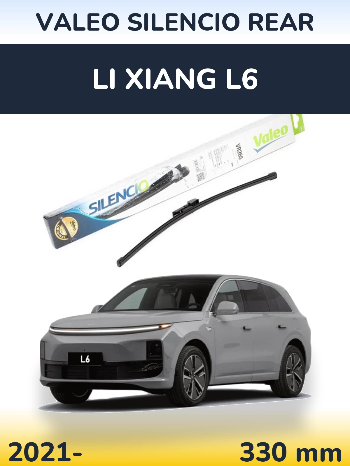 Rear wiper blade Valeo Silencio Rear 335 mm for Li Xiang L6 2021-2026