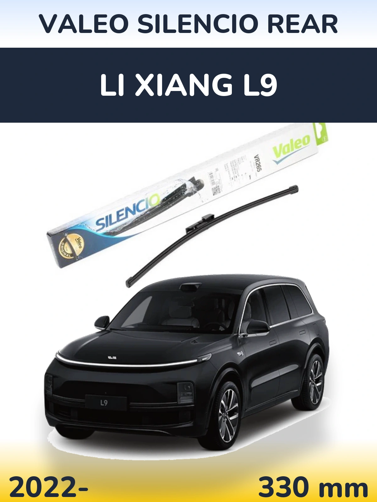 Rear wiper blade Valeo Silencio Rear 335 mm for Li Xiang L9 2022-2026