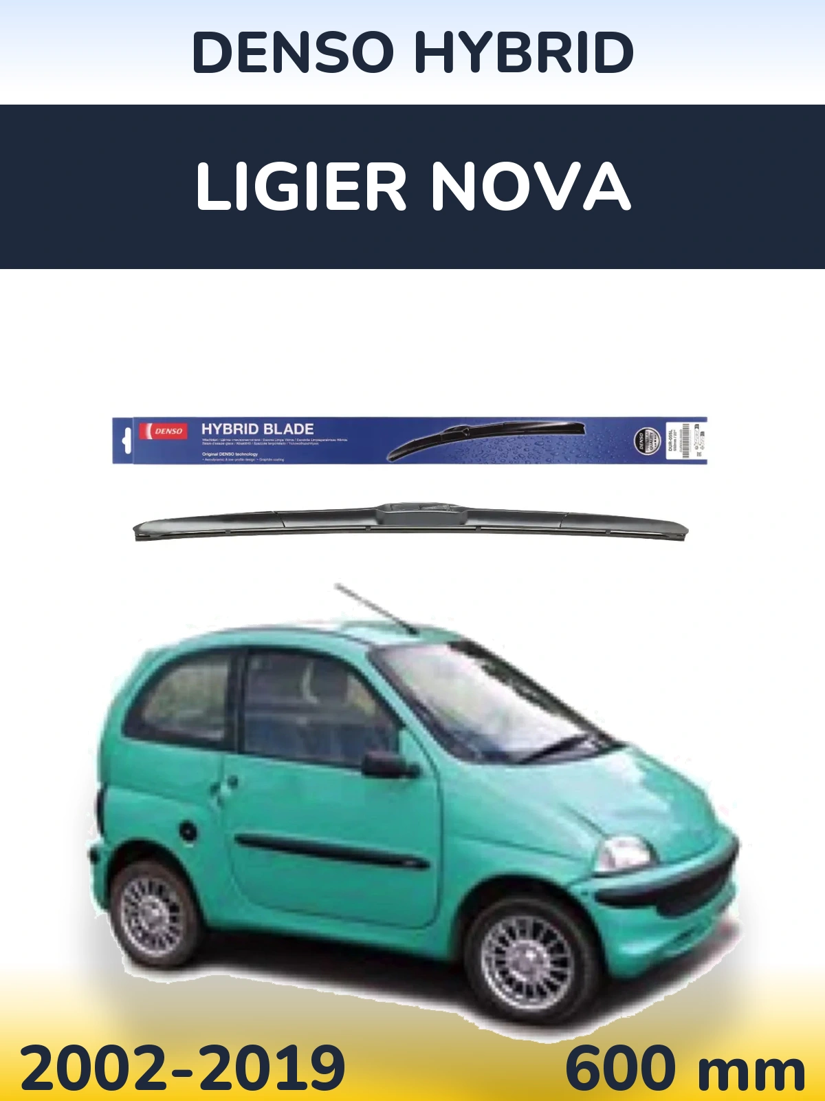 Передня щітка Denso Hybrid 600 мм для Ligier Nova 2002-2019