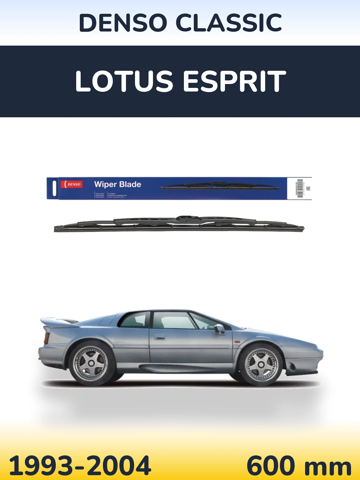 Front wiper blade Denso Classic 600 mm for Lotus Esprit 1993-2004