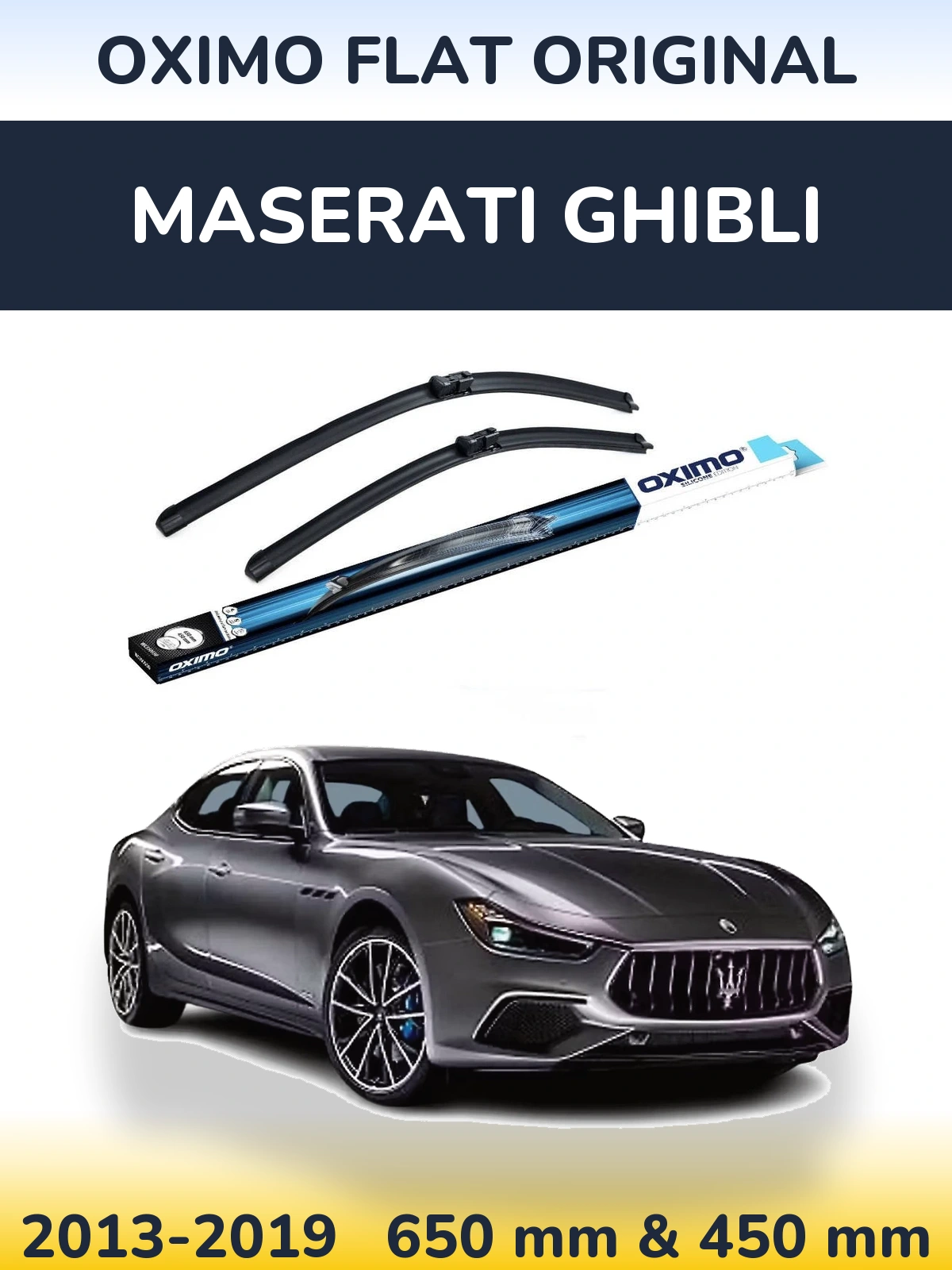 Комплект передних дворников Oximo Flat Original 650 & 450 мм для Maserati Ghibli 2013-2019