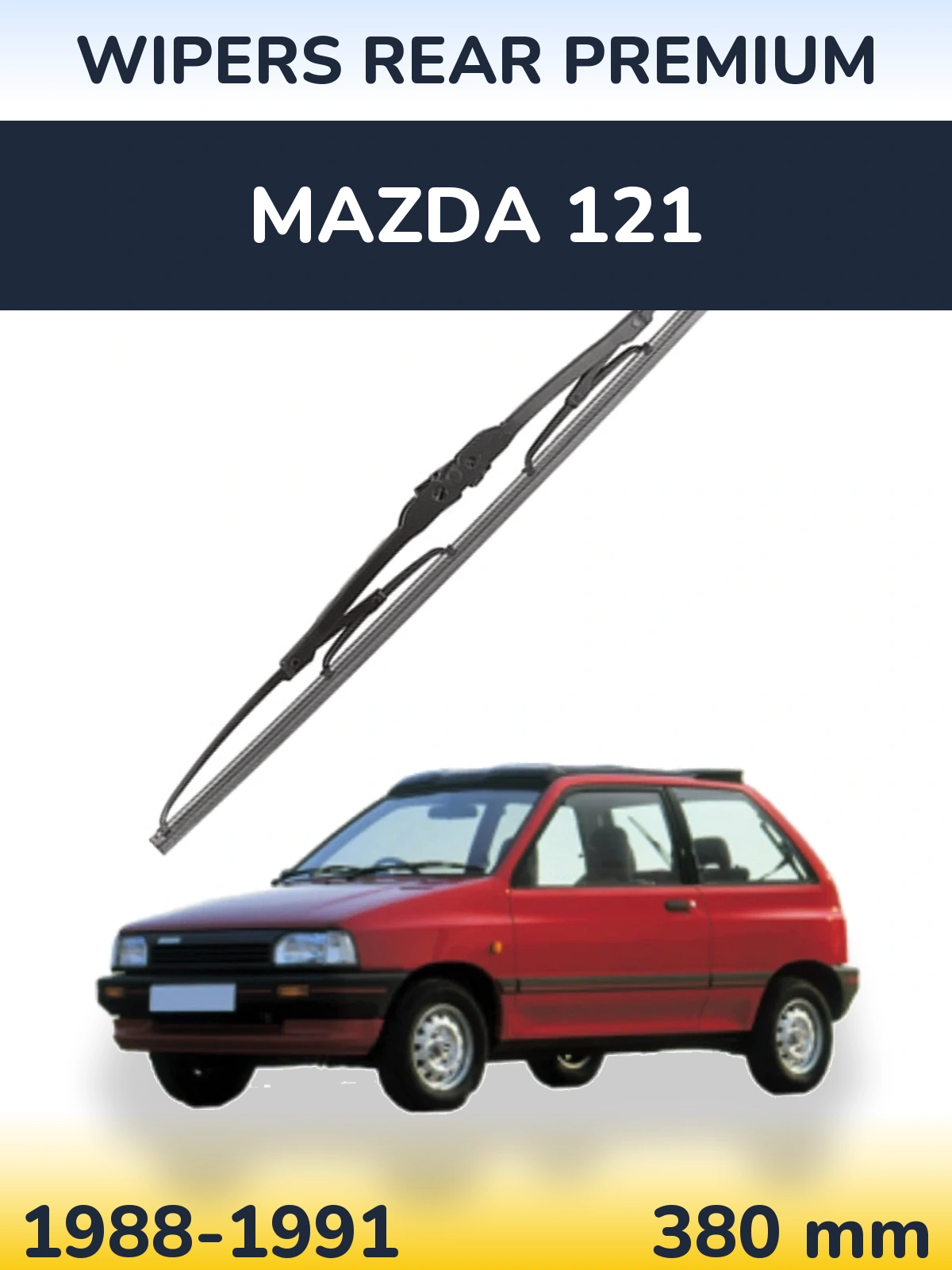 Задня щітка WIPERS REAR PREMIUM 380 мм для Mazda 121 1988-1991