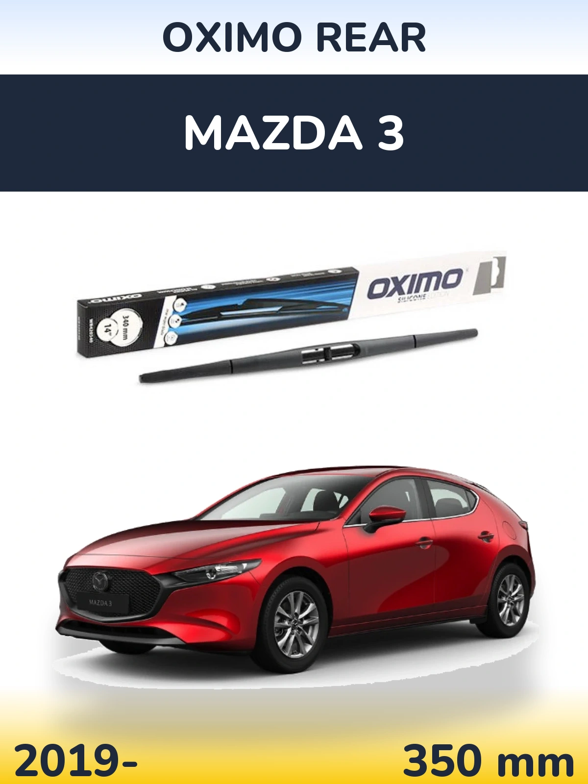 Rear wiper blade Oximo Rear 350 mm for Mazda 3 2019-2026