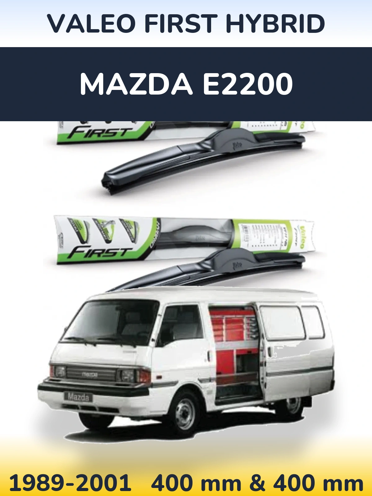 Комплект передних дворников Valeo First Hybrid 400 & 400 мм для Mazda E2200 1989-2001