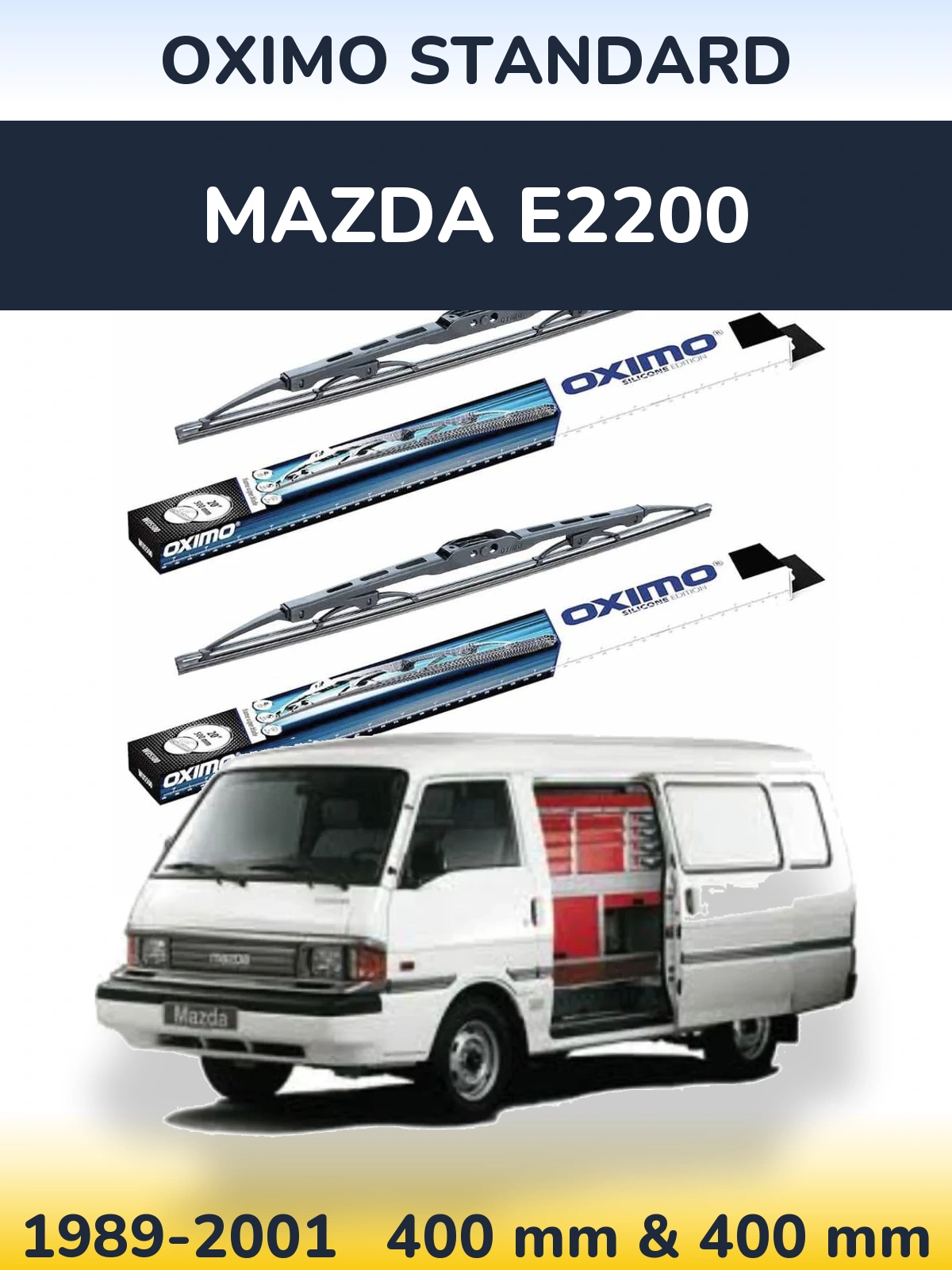 Комплект передних дворников Oximo Standard 400 & 400 мм для Mazda E2200 1989-2001
