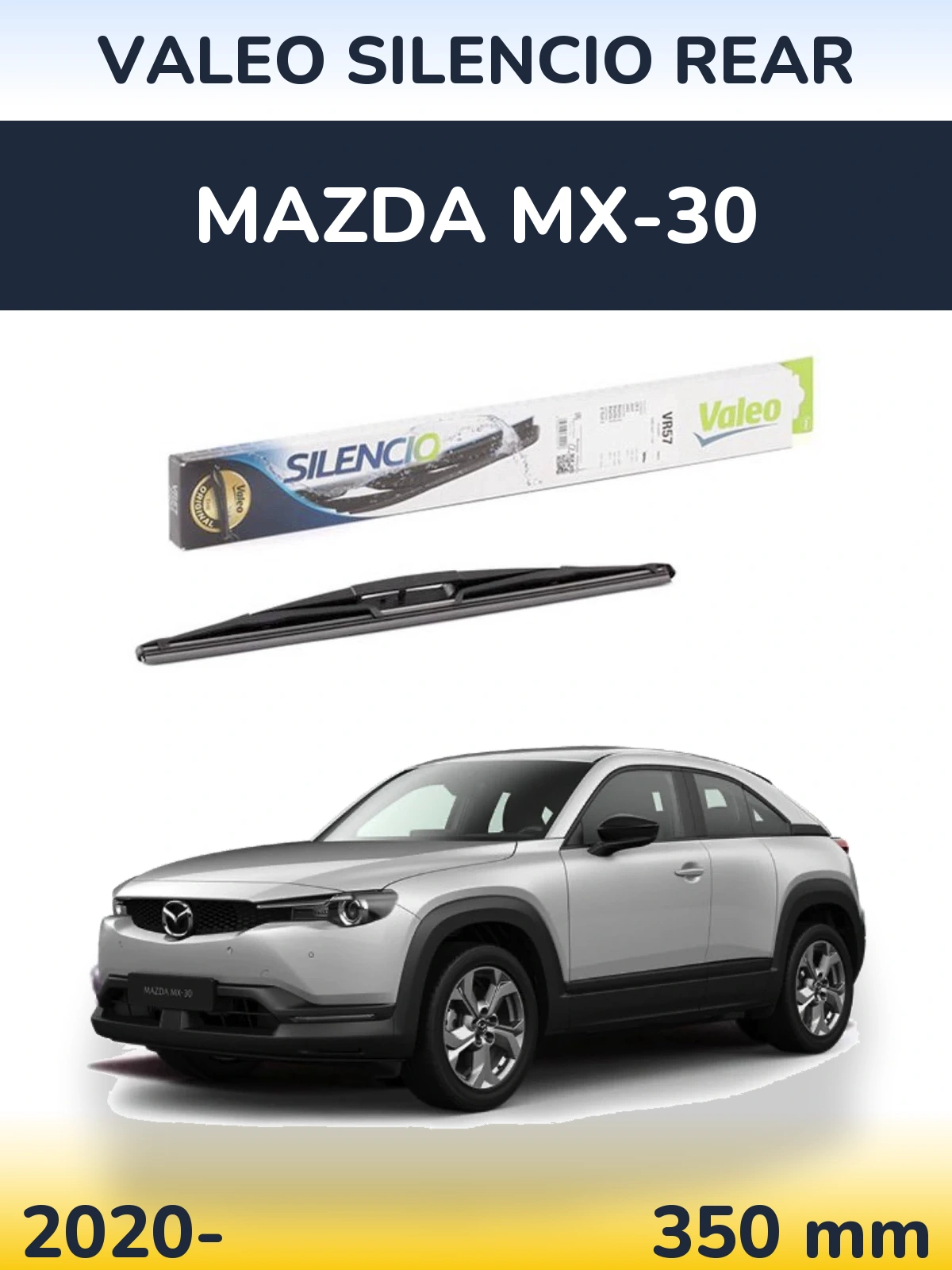 Rear wiper blade Valeo Silencio Rear 345 mm for Mazda MX-30 2020-2026