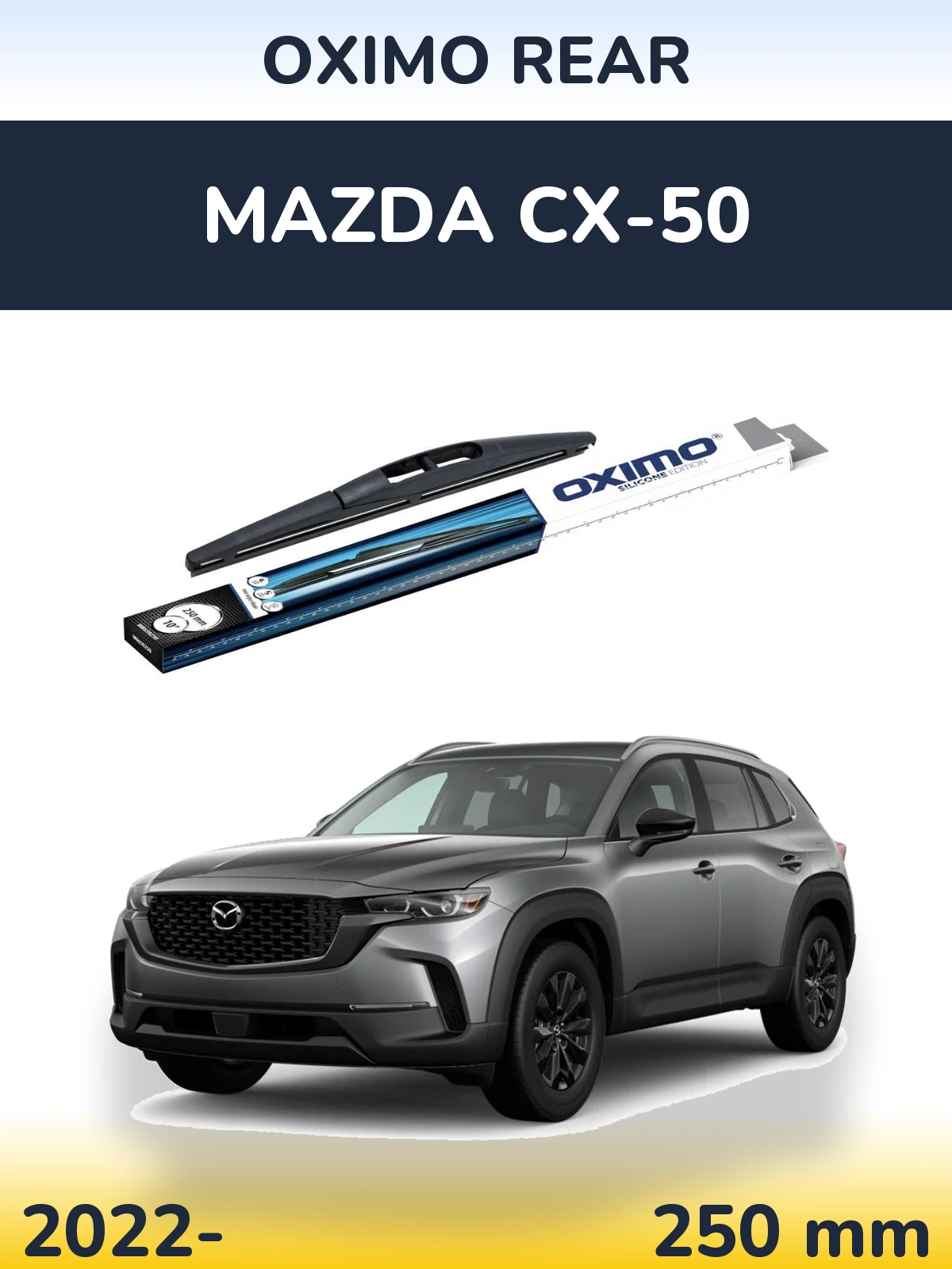 Rear wiper blade Oximo Rear 250 mm for Mazda CX-50 2022-2026