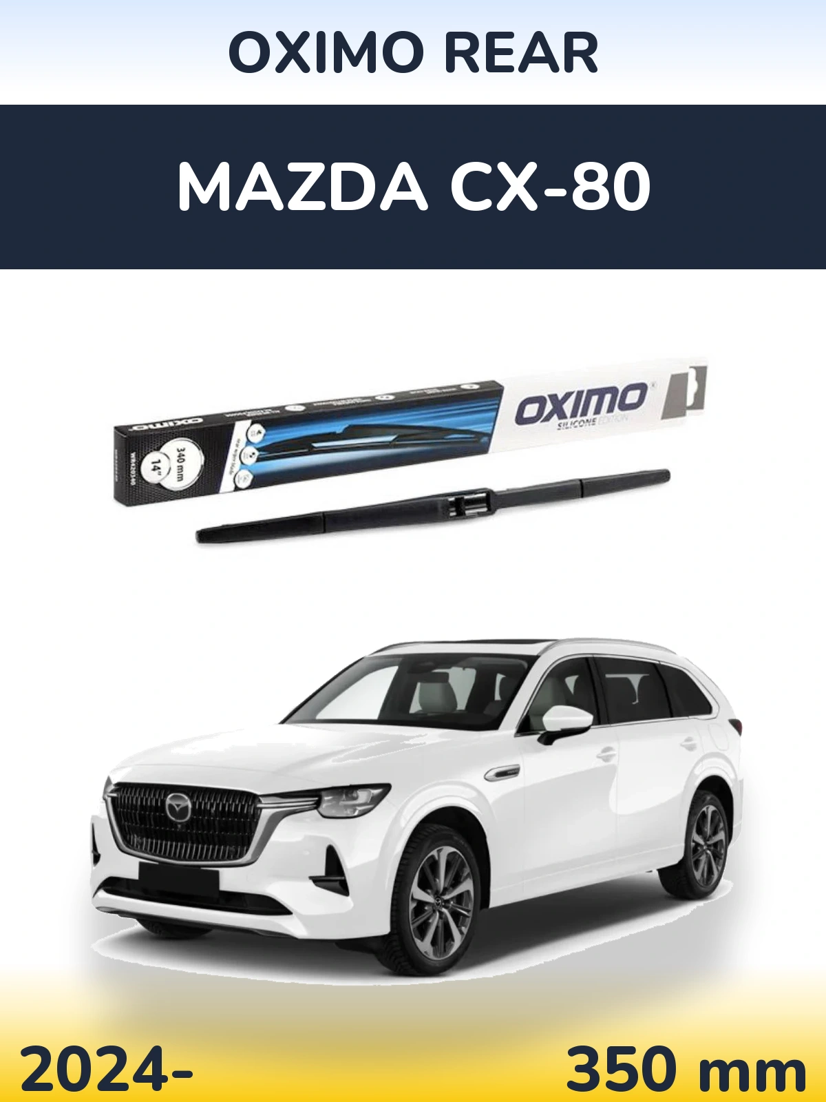 Rear wiper blade Oximo Rear 350 mm for Mazda CX-80 2024-2026