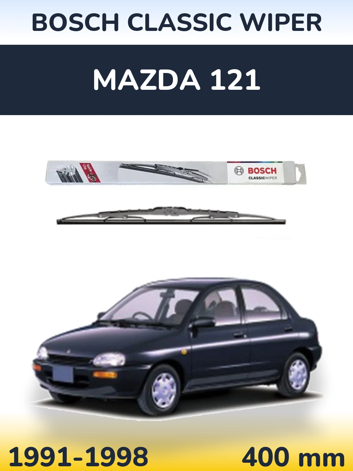 Задний дворник BOSCH Classic Wiper 400 мм для Mazda 121 1991-1998