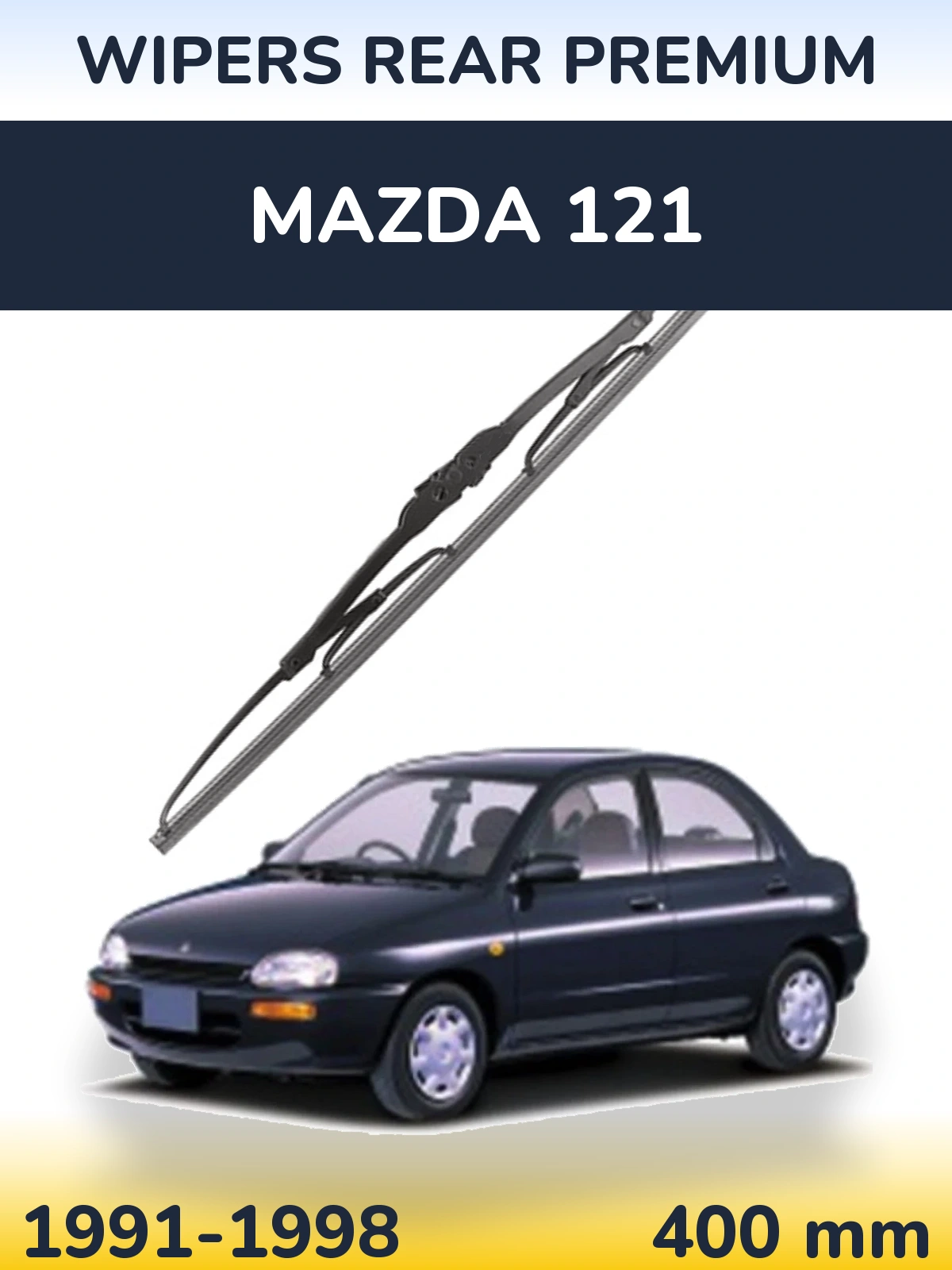 Rear wiper blade WIPERS REAR PREMIUM 400 mm for Mazda 121 1991-1998