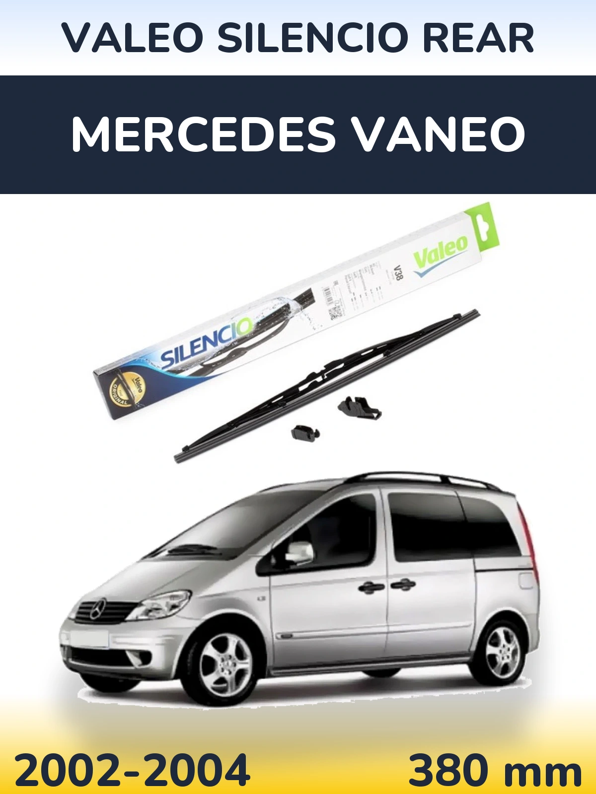 Задня щітка Valeo Silencio Rear 380 мм для Mercedes Vaneo 2002-2004