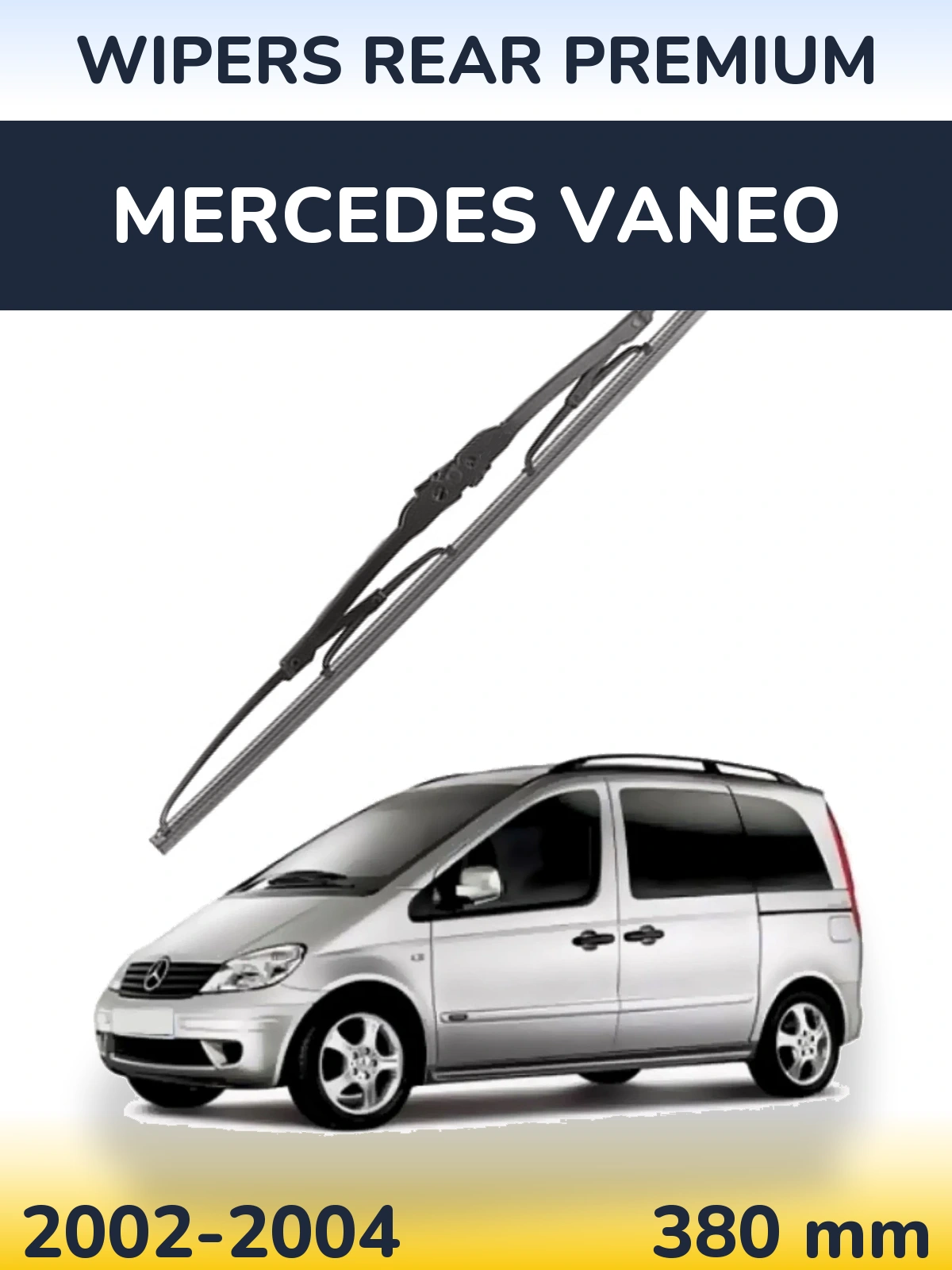 Rear wiper blade WIPERS REAR PREMIUM 380 mm for Mercedes Vaneo 2002-2004