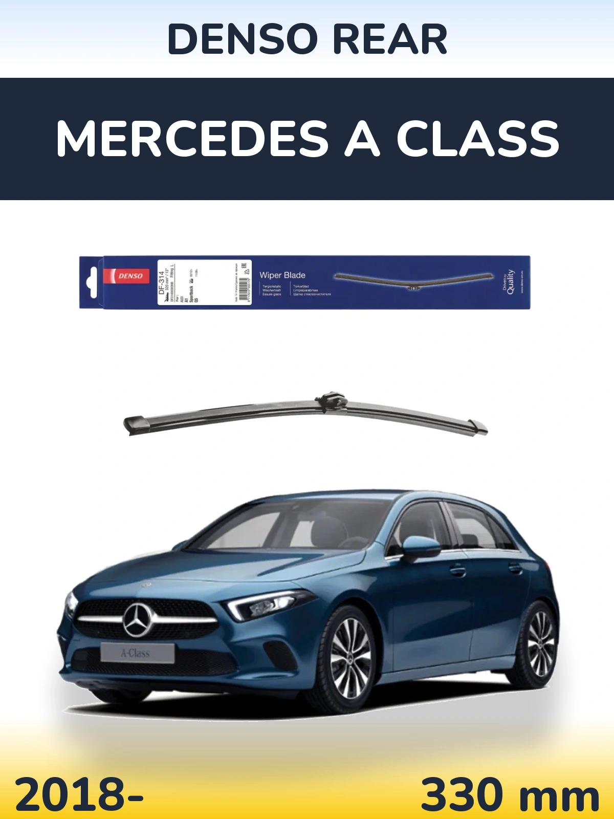 Rear wiper blade Denso Rear 320 mm for Mercedes A Class 2018-2026