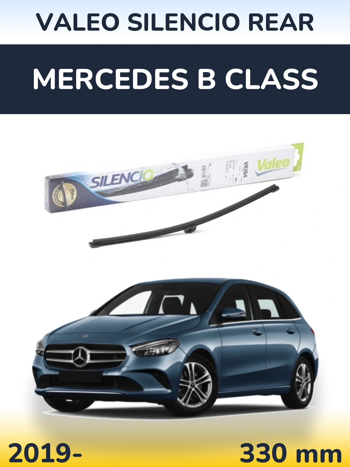 Rear wiper blade Valeo Silencio Rear 320 mm for Mercedes B Class 2019-2026