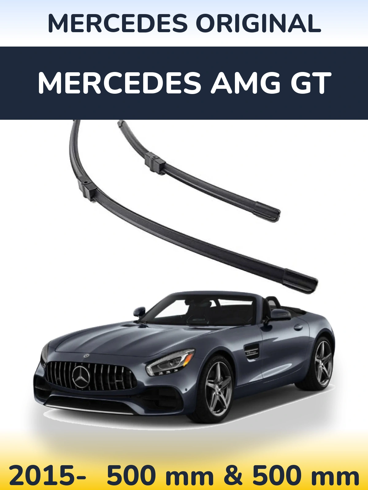 Комплект передніх щіток Mercedes OEM Mercedes Original 500 & 500 мм для Mercedes AMG GT 2015-2026