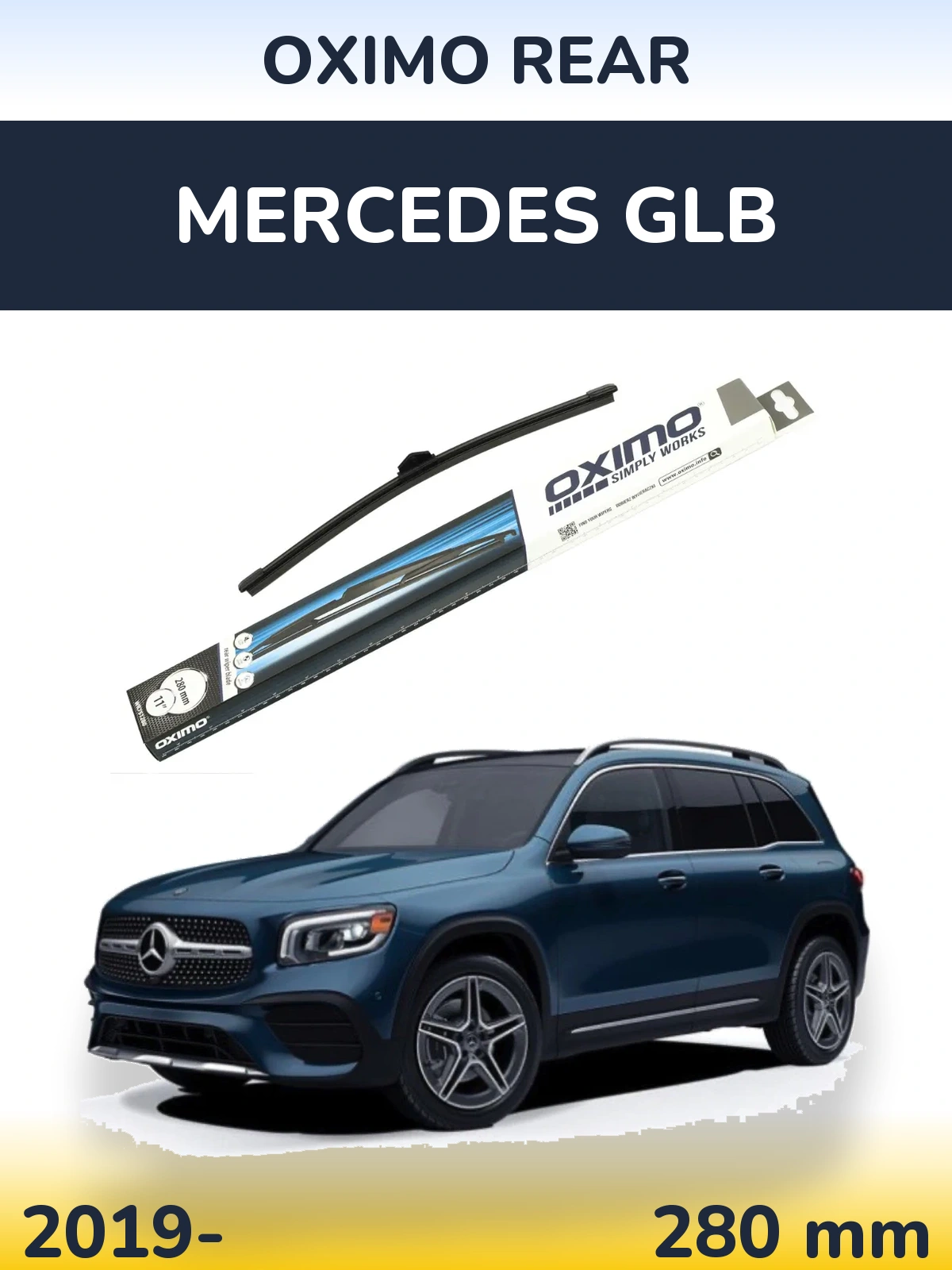 Rear wiper blade Oximo Rear 280 mm for Mercedes GLB 2019-2026