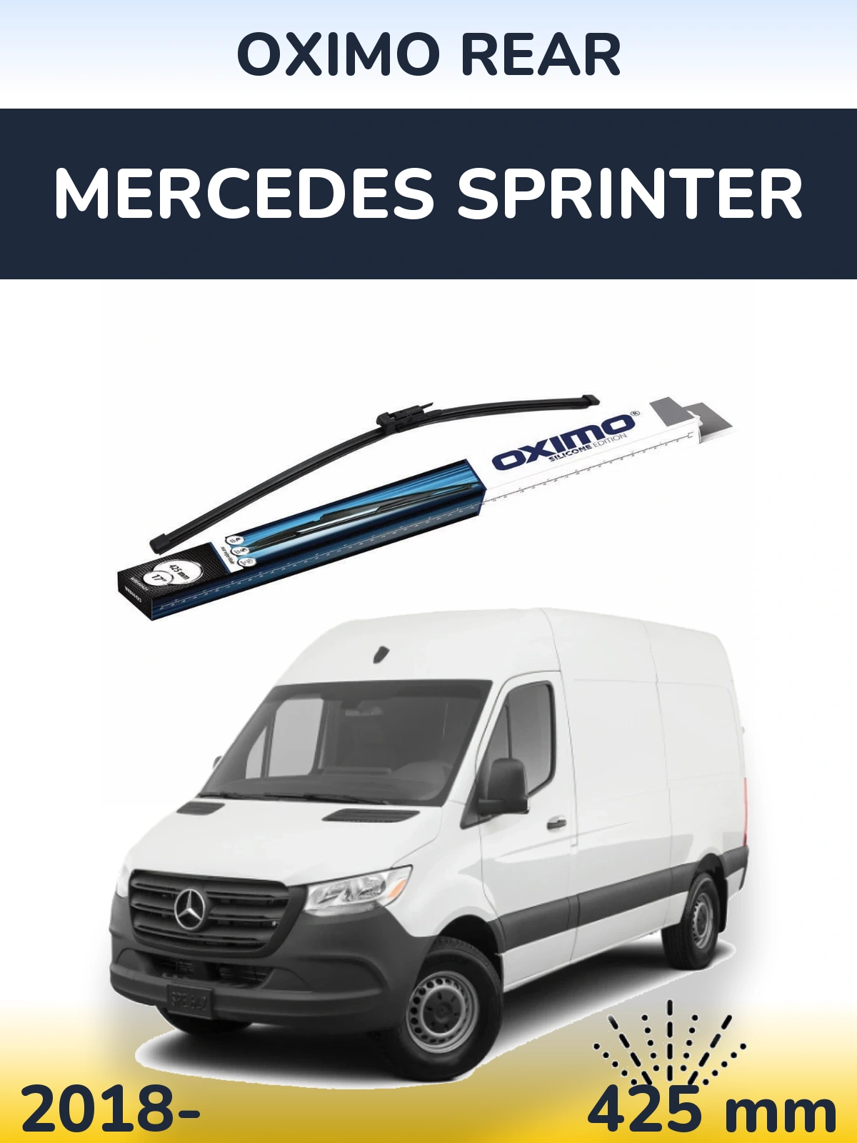 Задний дворник Oximo Rear 425 мм для Mercedes Sprinter 2018-2026