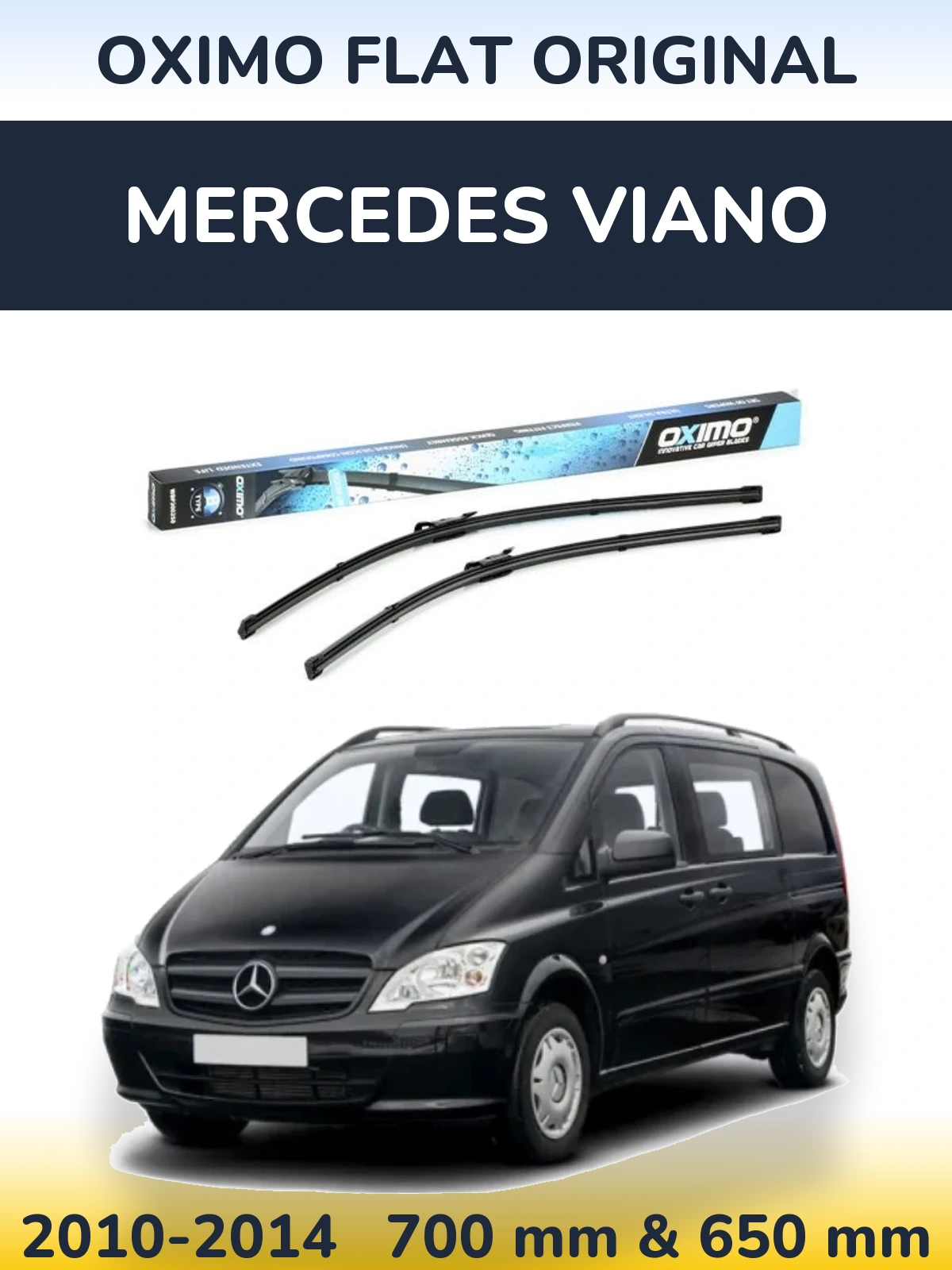 Комплект передних дворников Oximo Flat Original 700 & 650 мм для Mercedes Viano 2010-2014