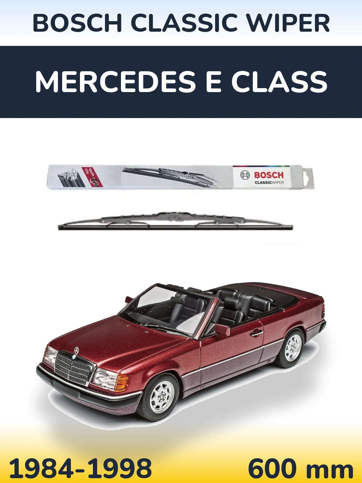 Передня щітка BOSCH Classic Wiper 600 мм для Mercedes E Class 1984-1998