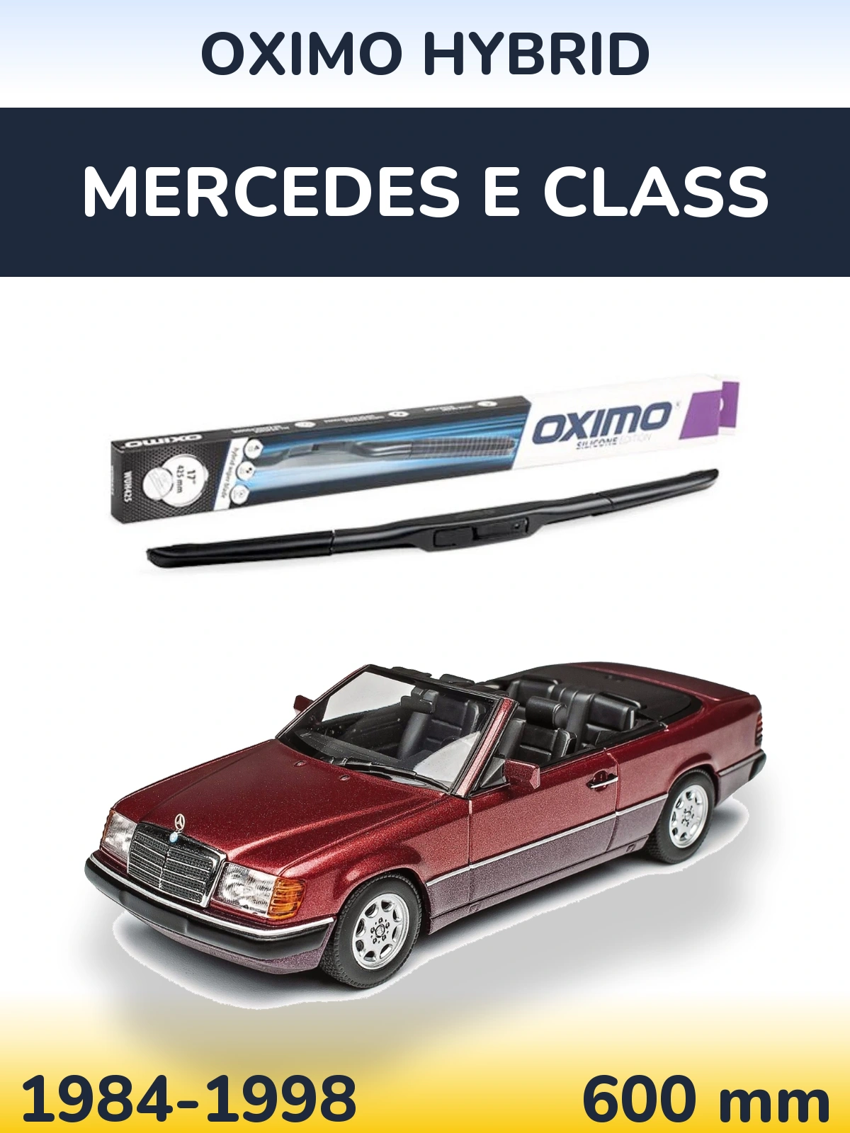 Front wiper blade Oximo Hybrid 600 mm for Mercedes E Class 1984-1998