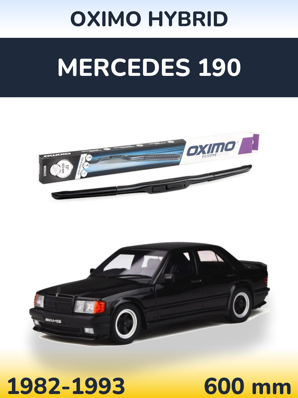 Передня щітка Oximo Hybrid 600 мм для Mercedes 190 1982-1993
